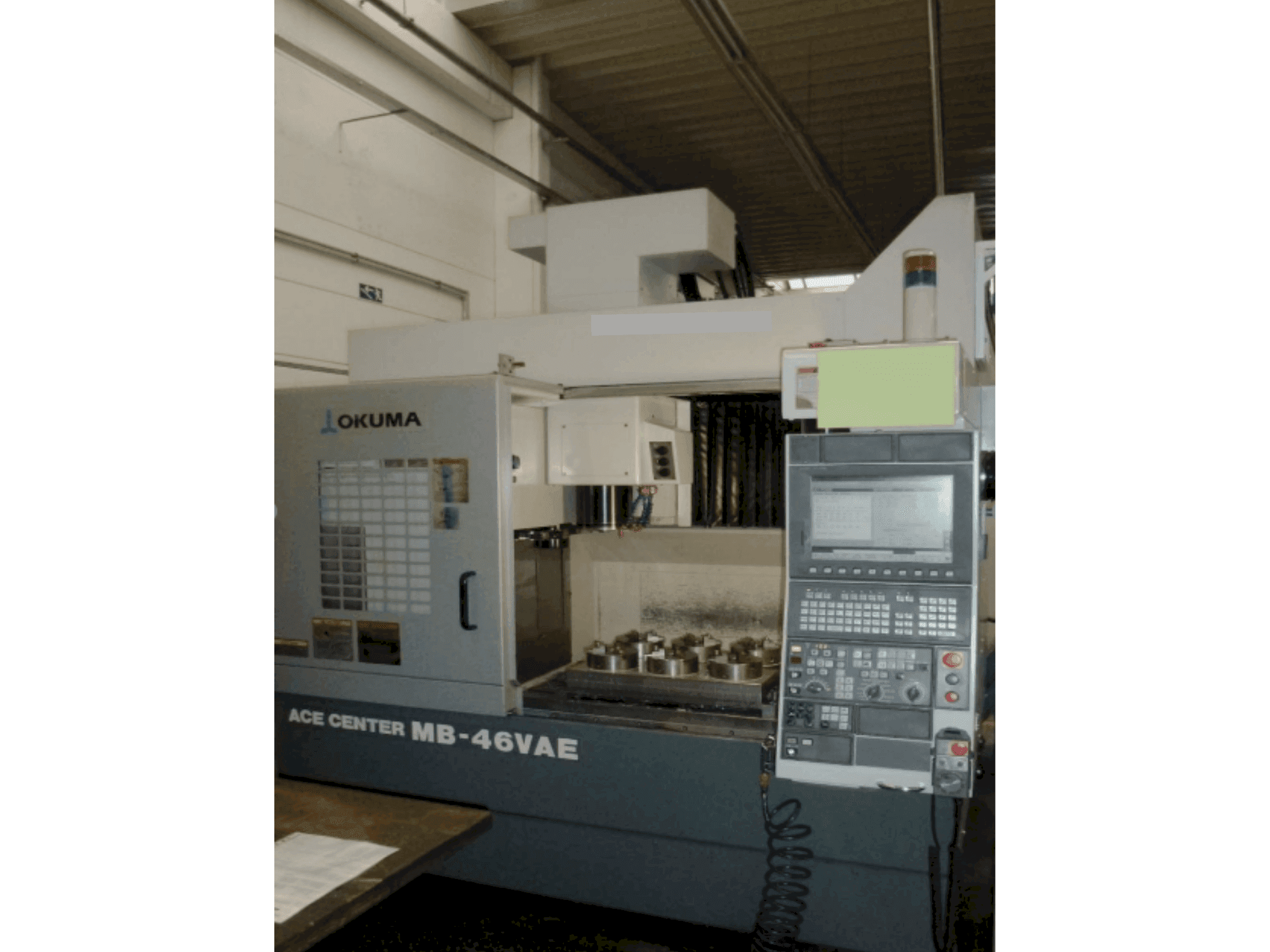 Front view of Okuma MB-46VAE machine