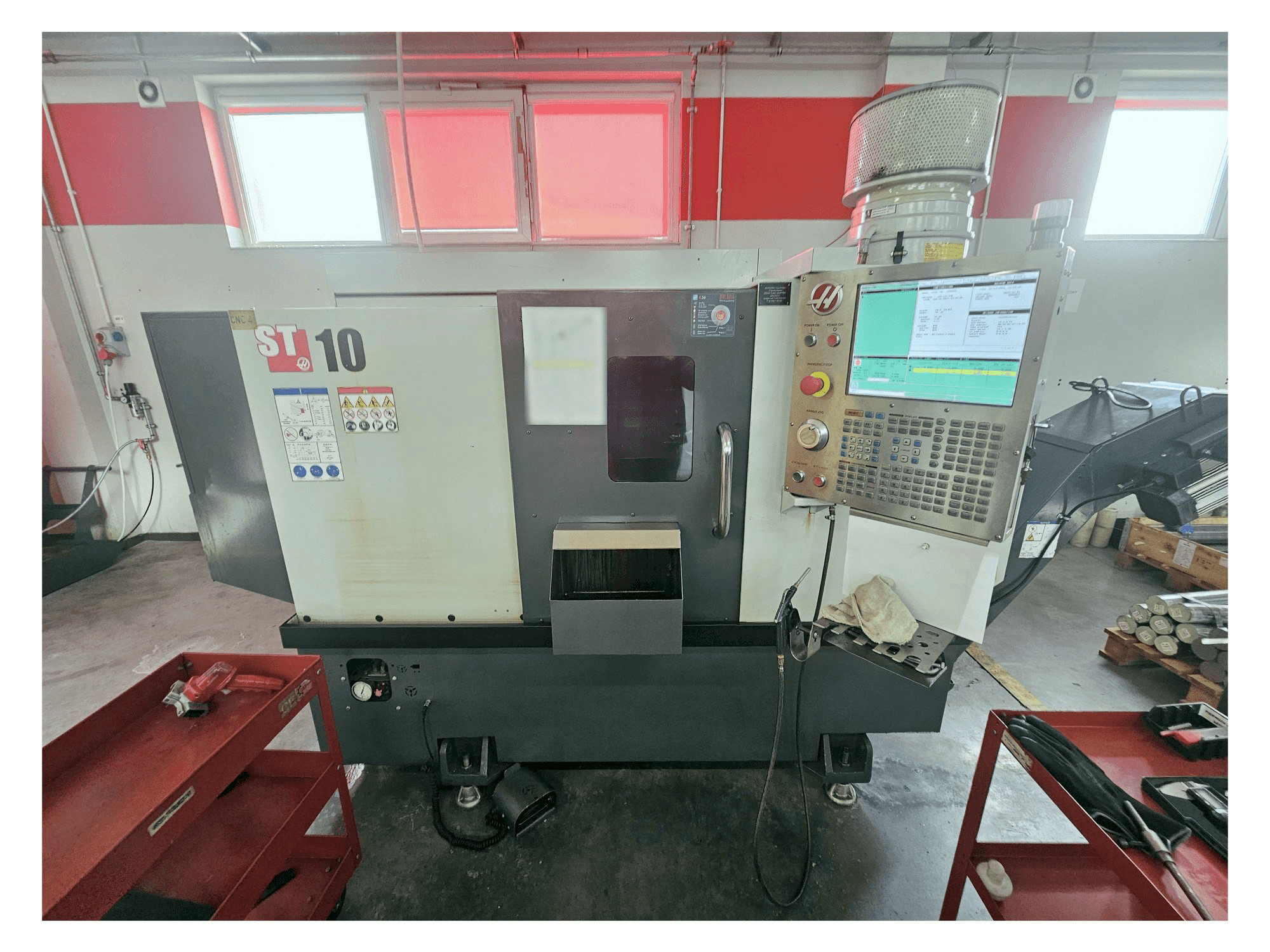 Front view of HAAS ST-10 machine