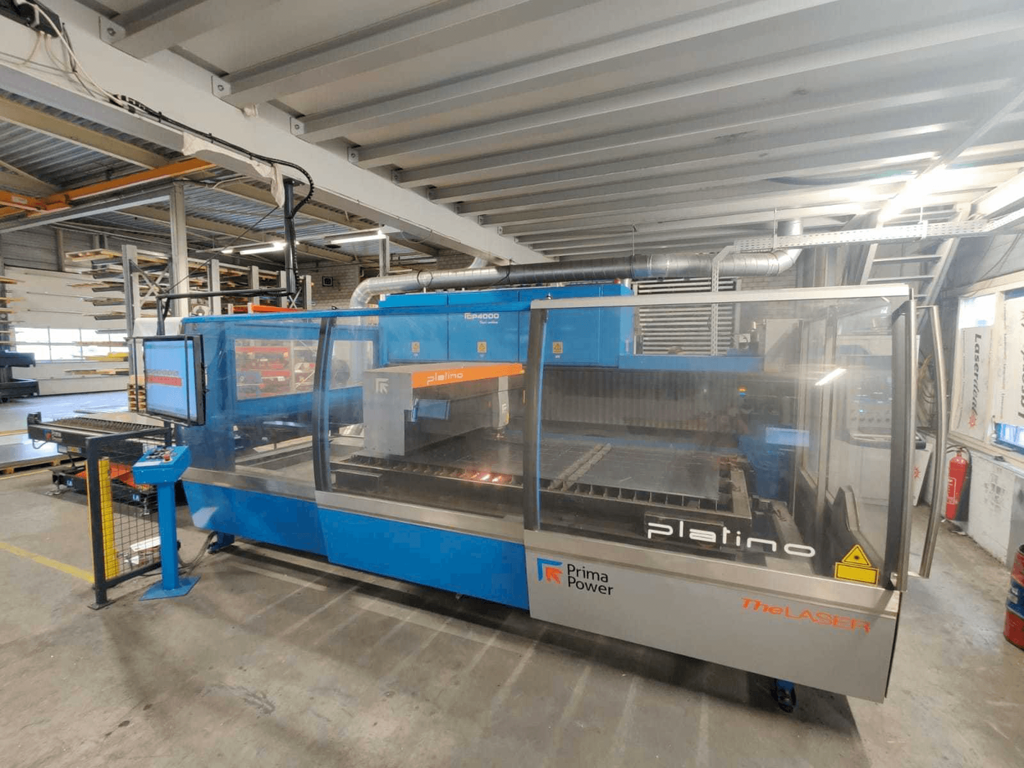 Front view of Prima Industrie Platino 1530 machine