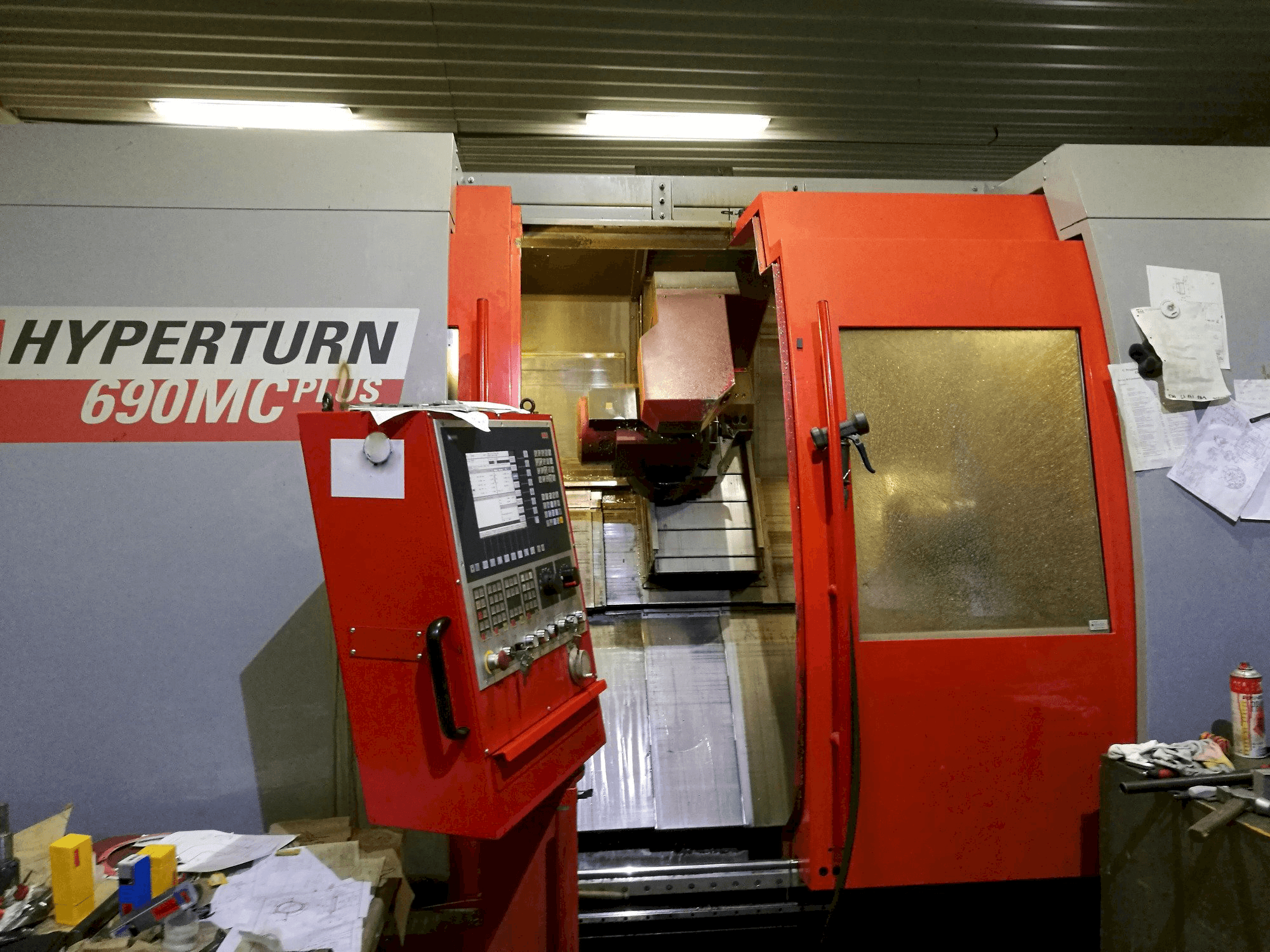 Front view of EMCO Hyperturn 690MC Plus B machine