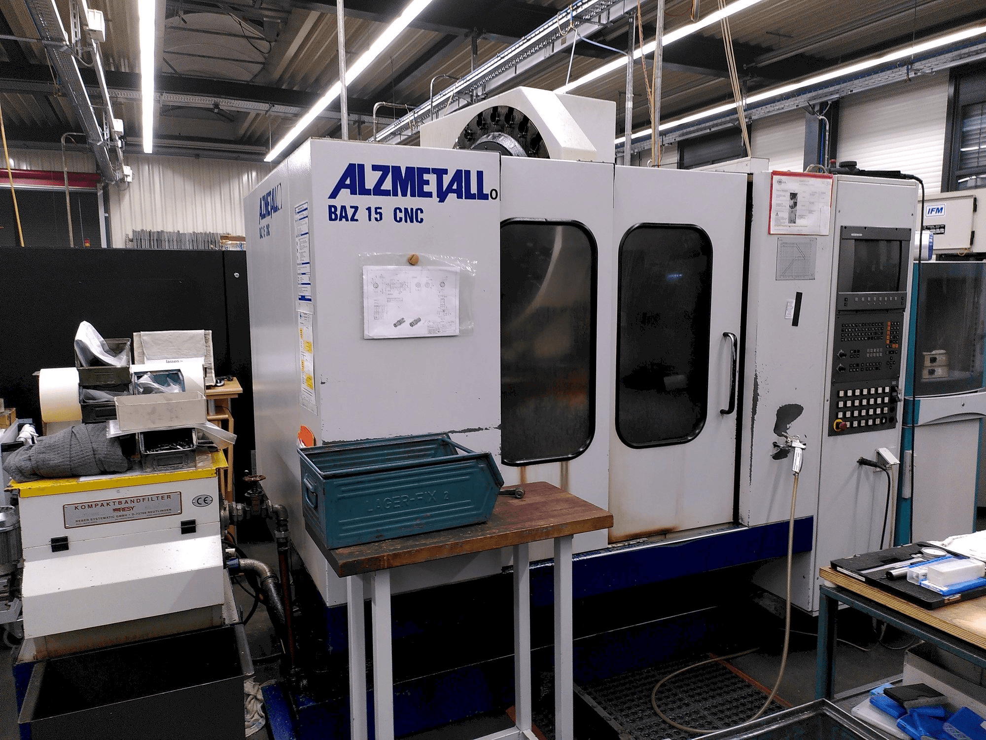 Front view of Alzmetall BAZ 15 CNC machine