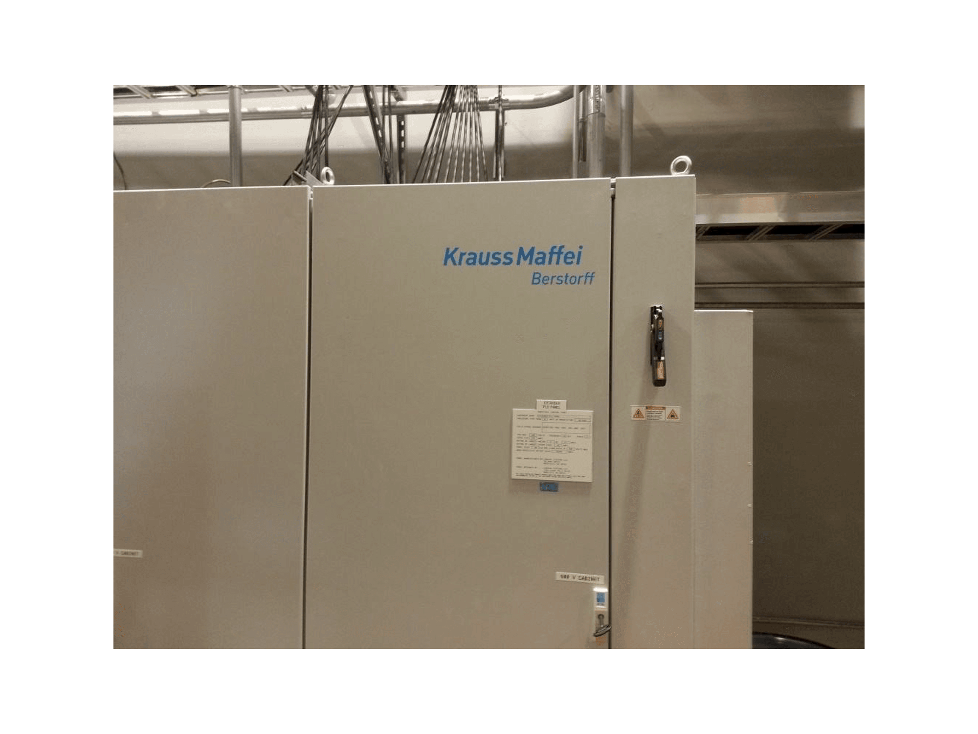 Front view of Krauss Maffei Berstorff Extrusion Line machine