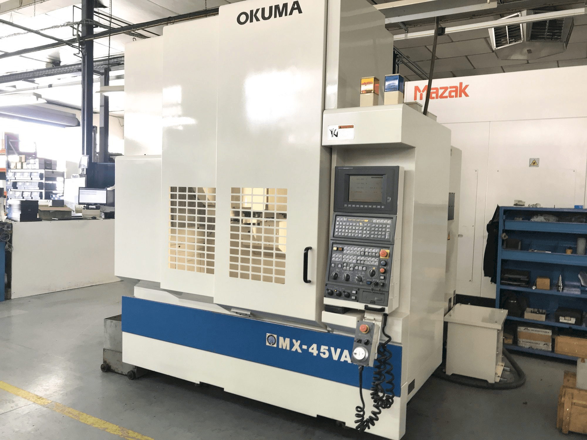 Front view of Okuma Mx-45VAE machine