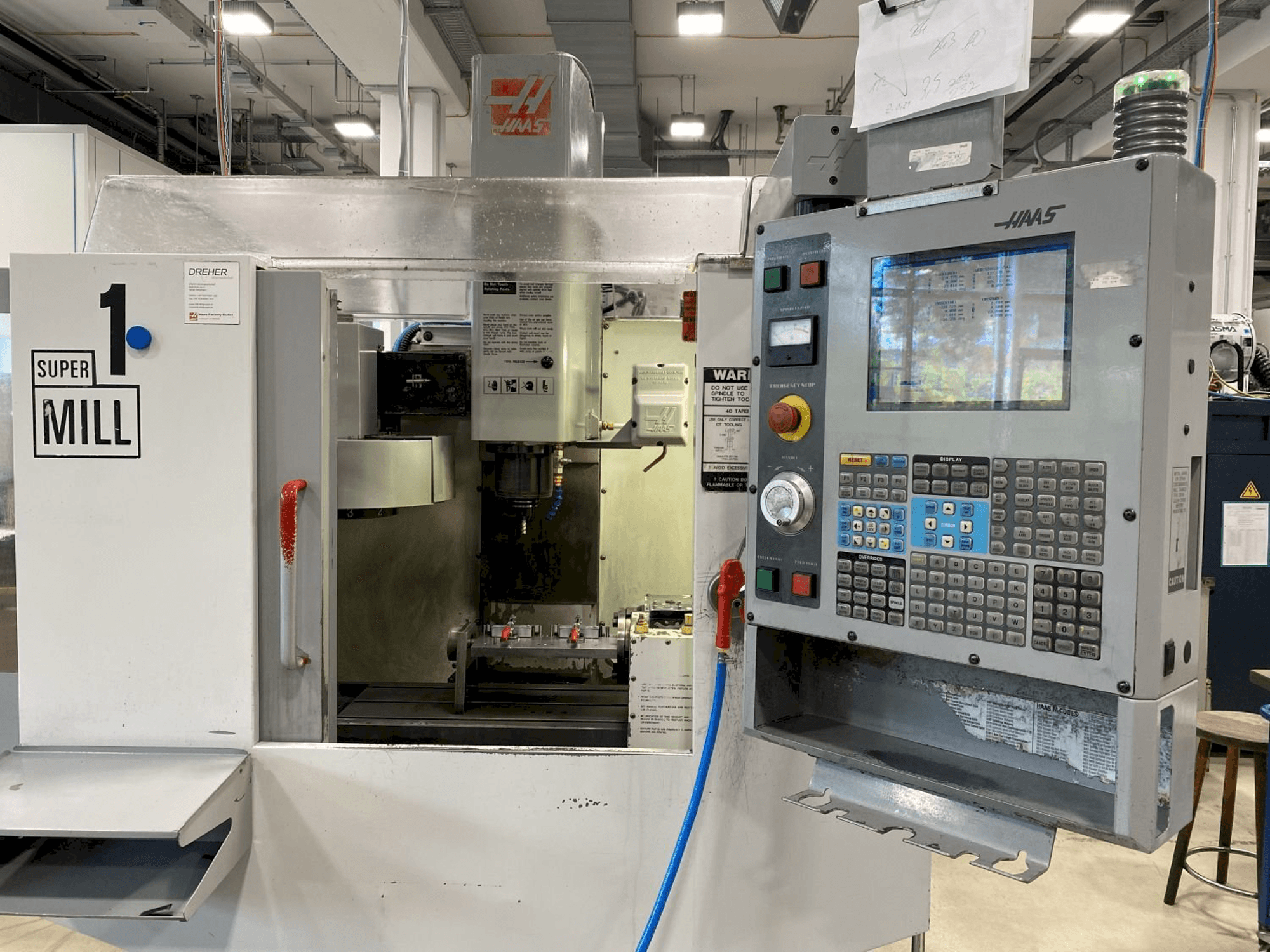 Front view of HAAS S Minimill machine