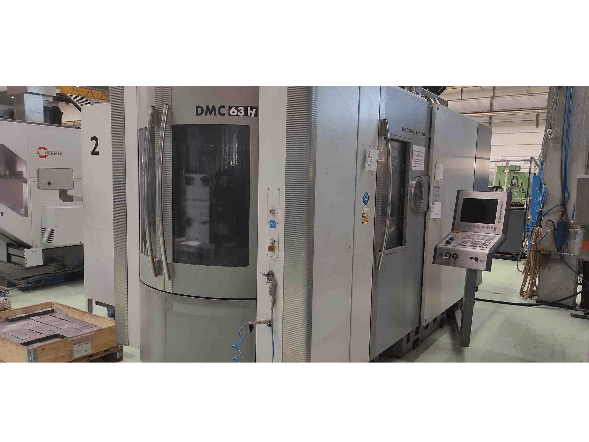 Front view of DMG DMC63H machine