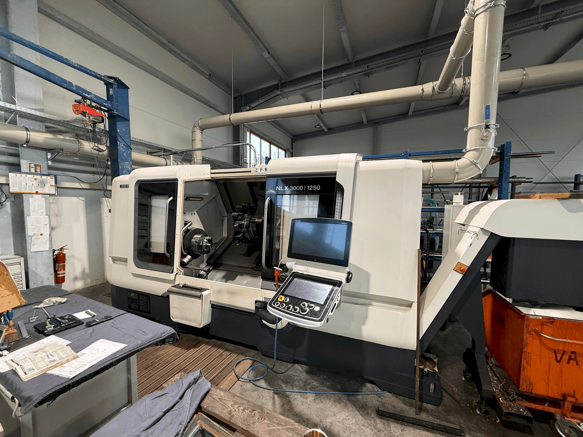 Front view of DMG MORI NLX 3000 Y / 1250 machine