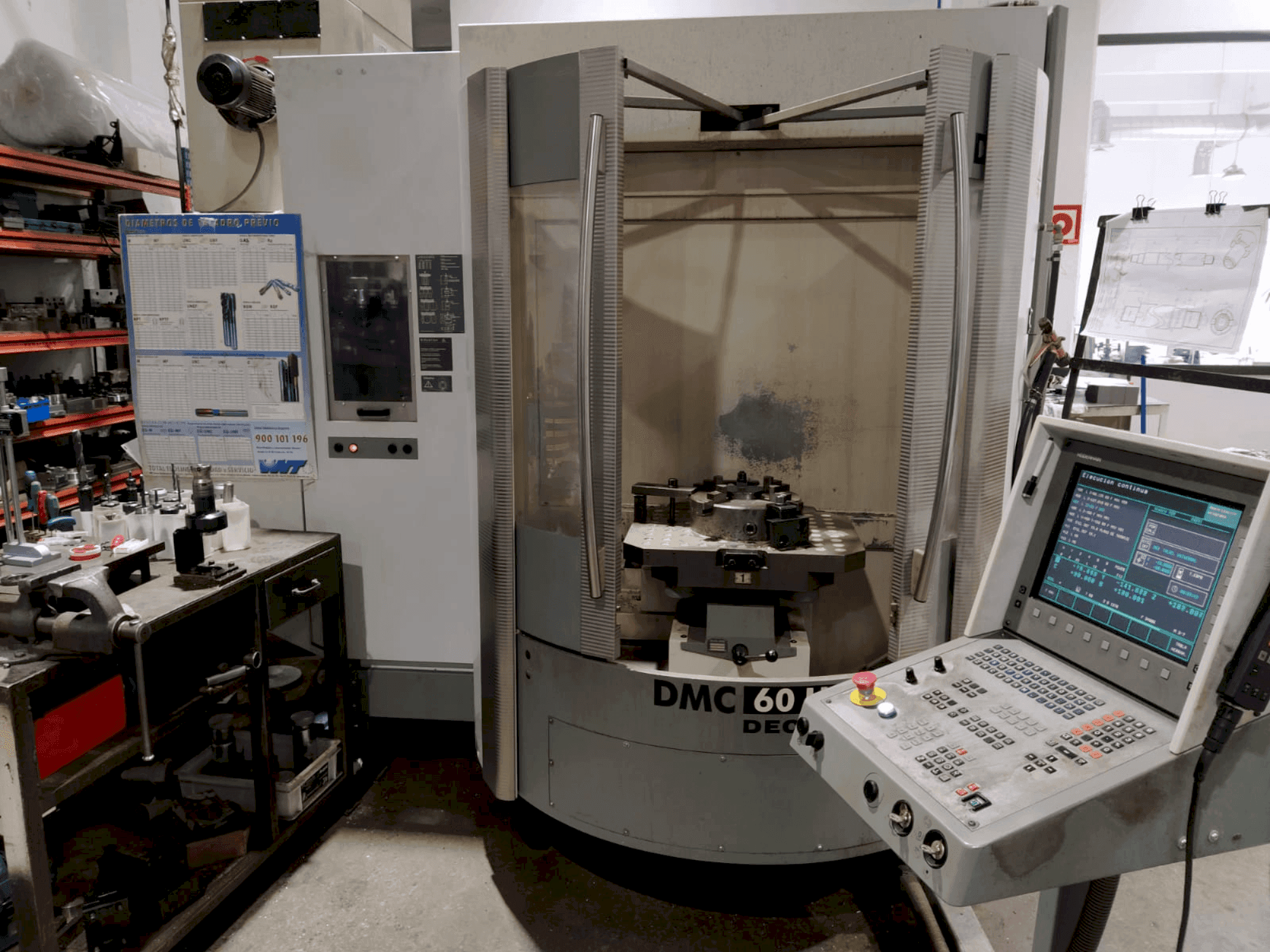 Front view of DECKEL DMC 60 U hi-dyn machine
