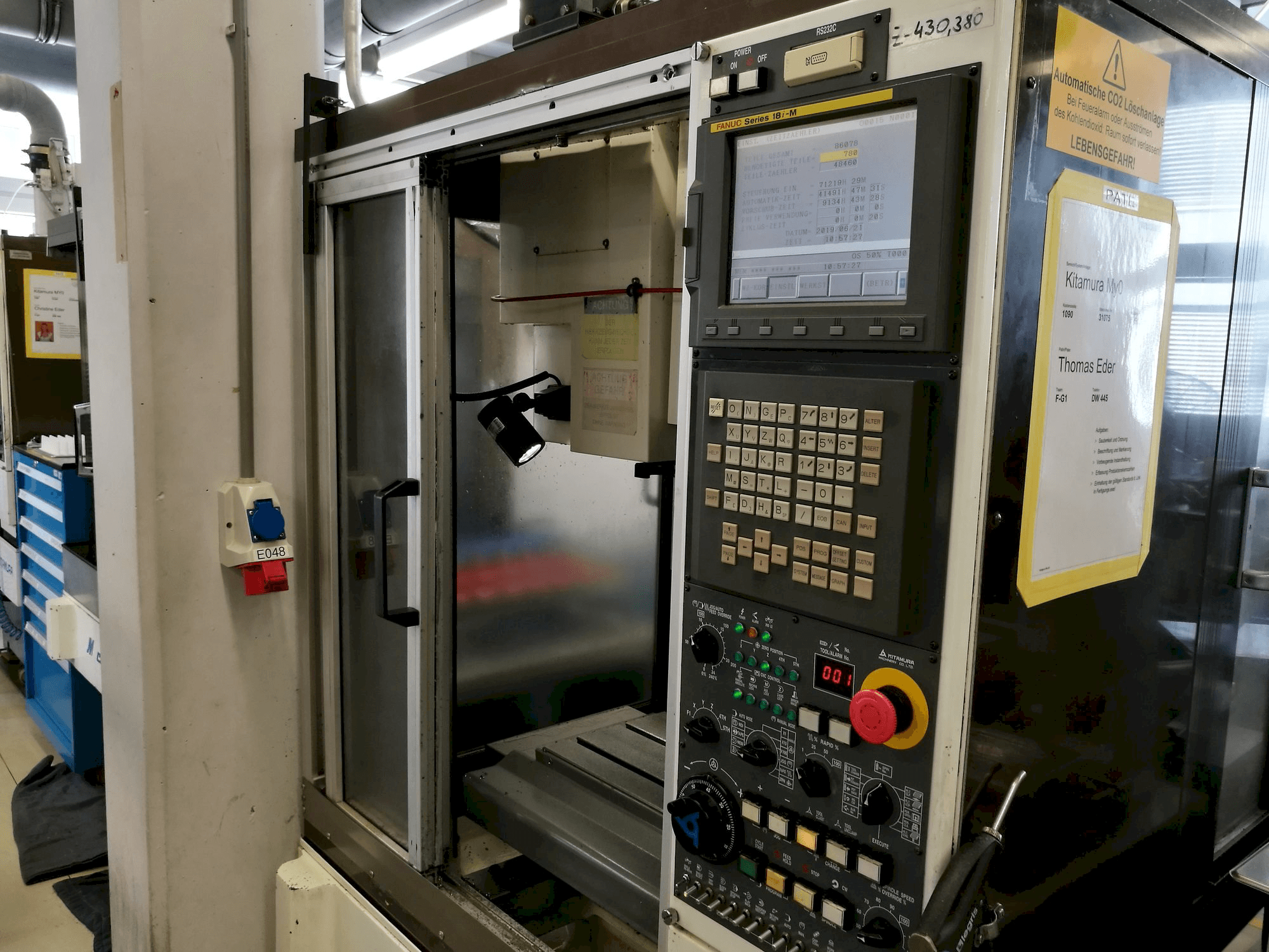 Front view of Kitamura Mycenter-0 machine