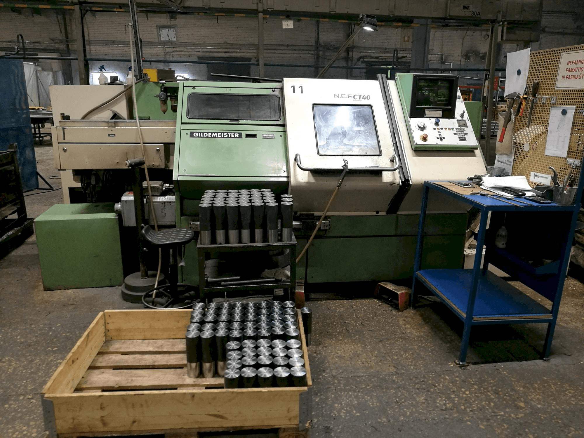 Front view of Gildemeister NEF CT 40 machine