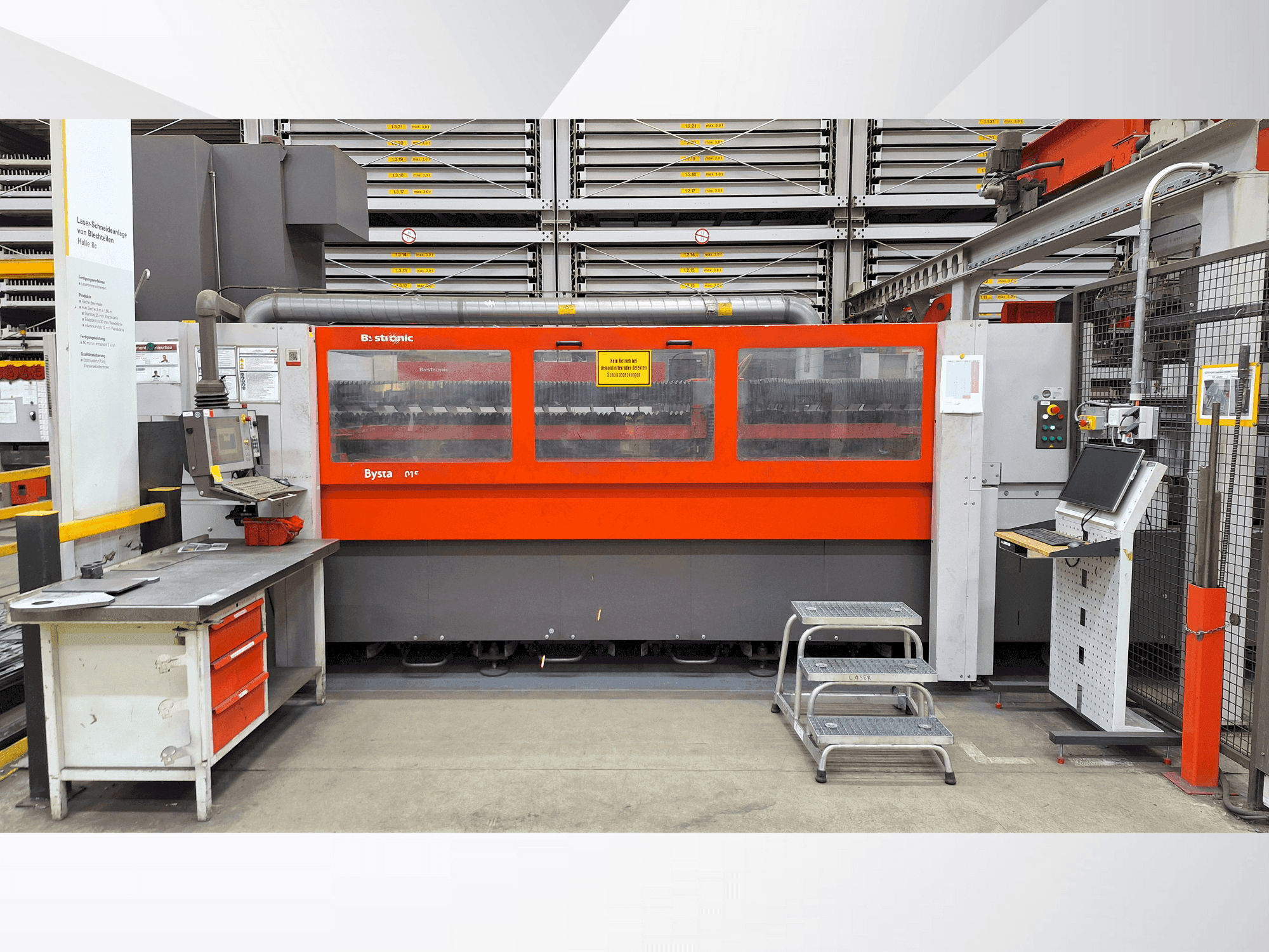 Front view of Bystronic Bystar 3015 machine
