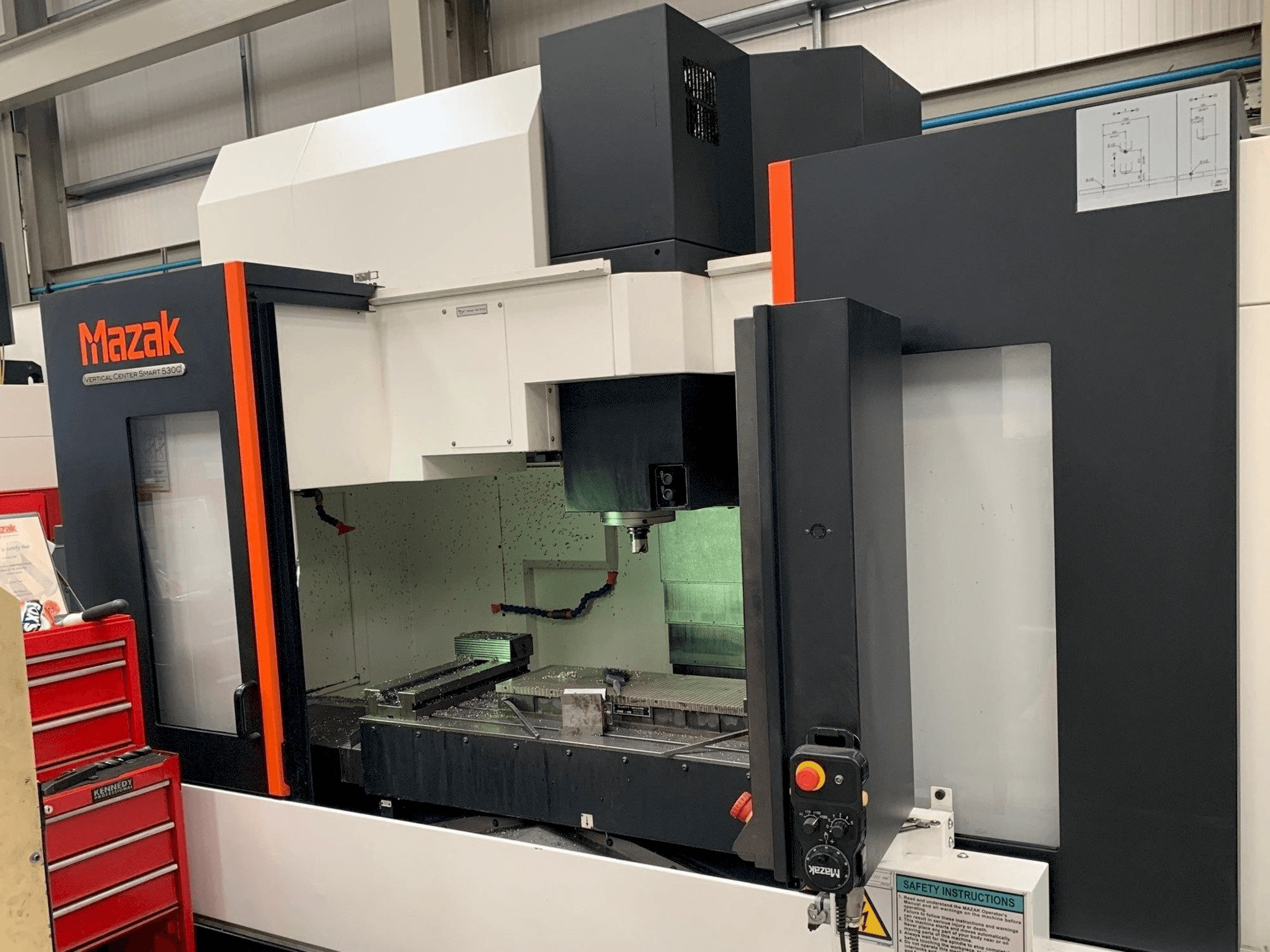 Front view of Mazak Smart 530C machine