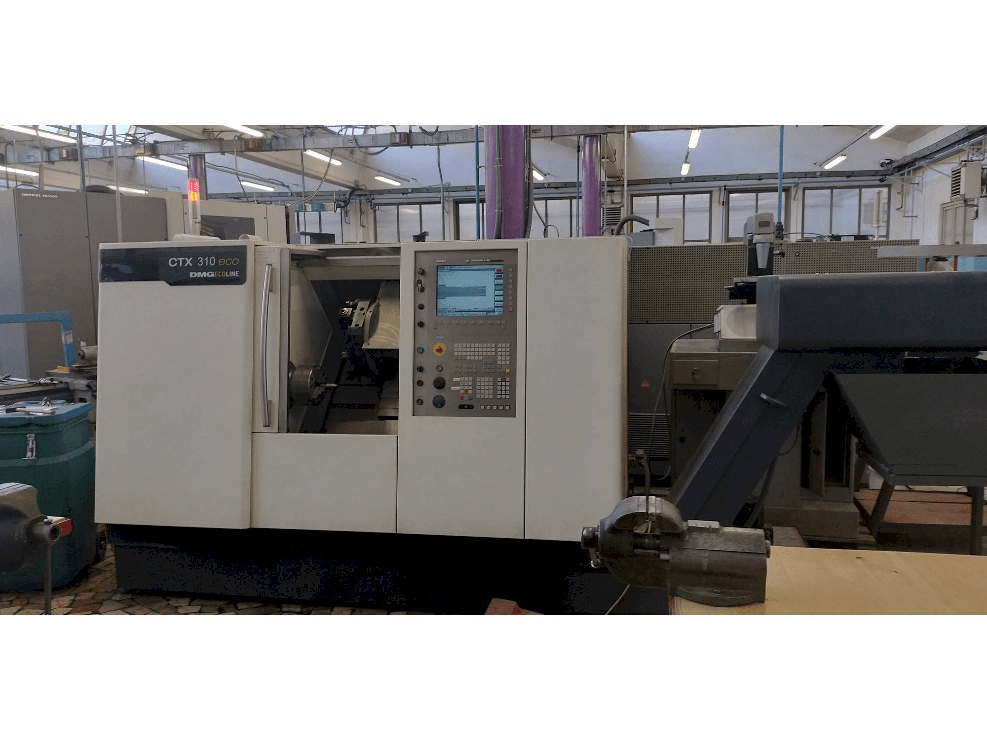 Front view of DMG CTX 310 ecoline machine