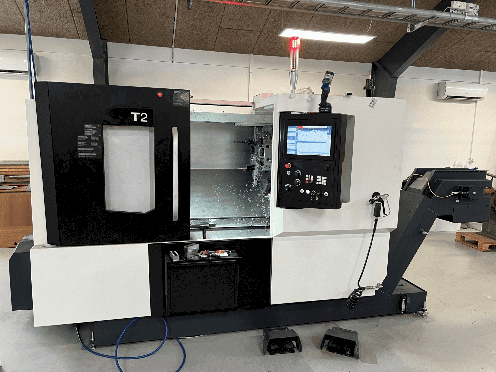 Front view of DMG MORI T2 machine