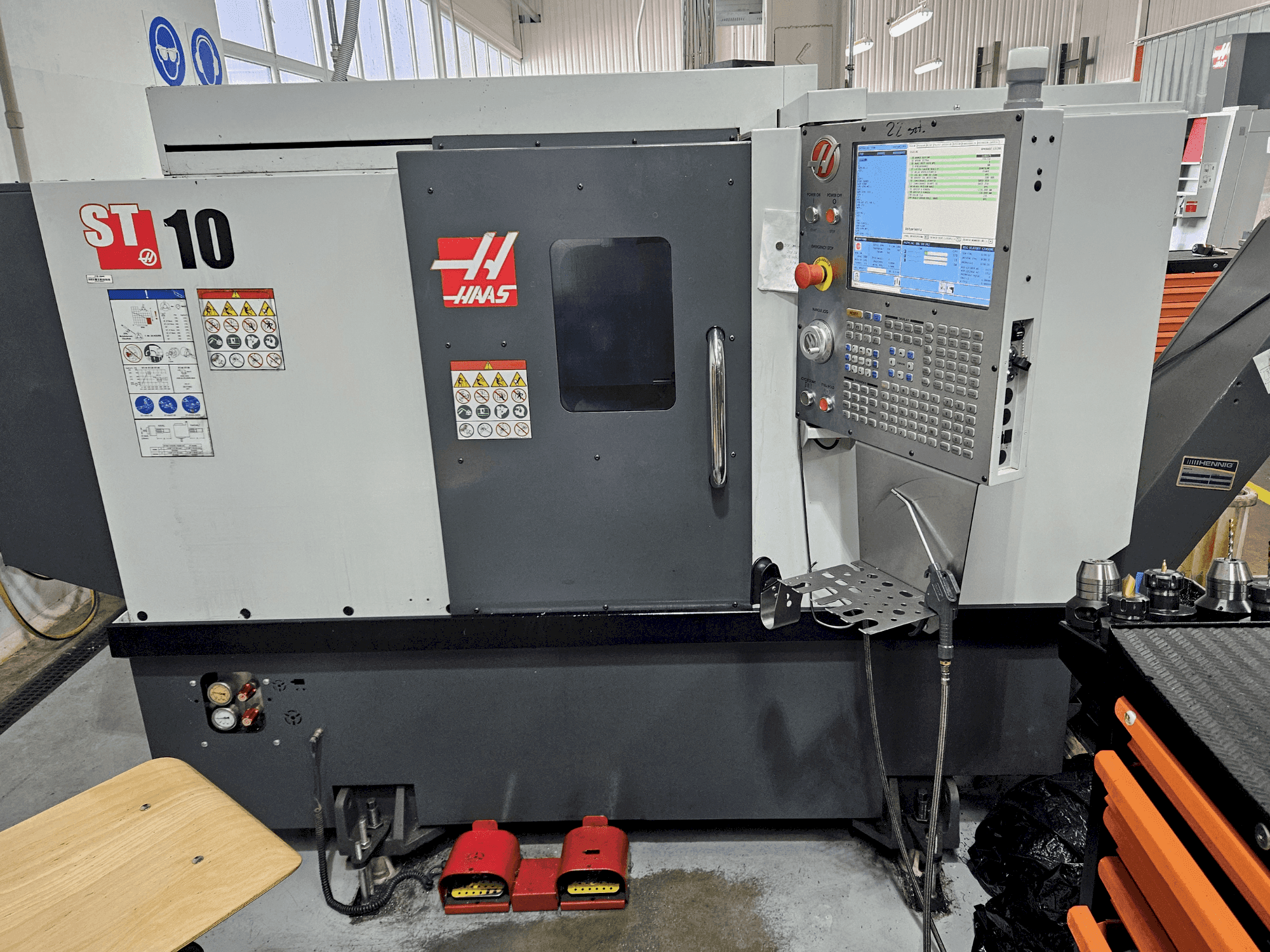 Front view of HAAS ST-10 machine