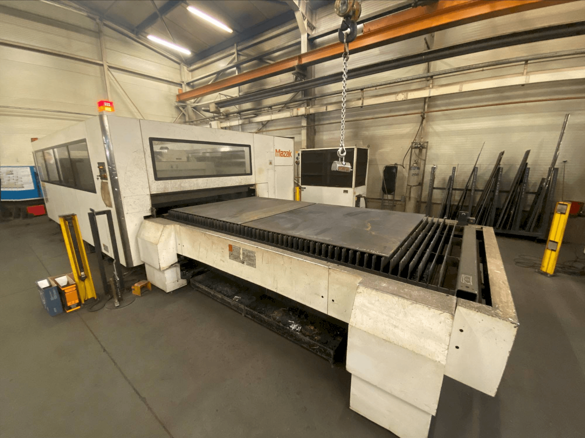 Front view of Mazak OPTIPLEX 3015 II machine