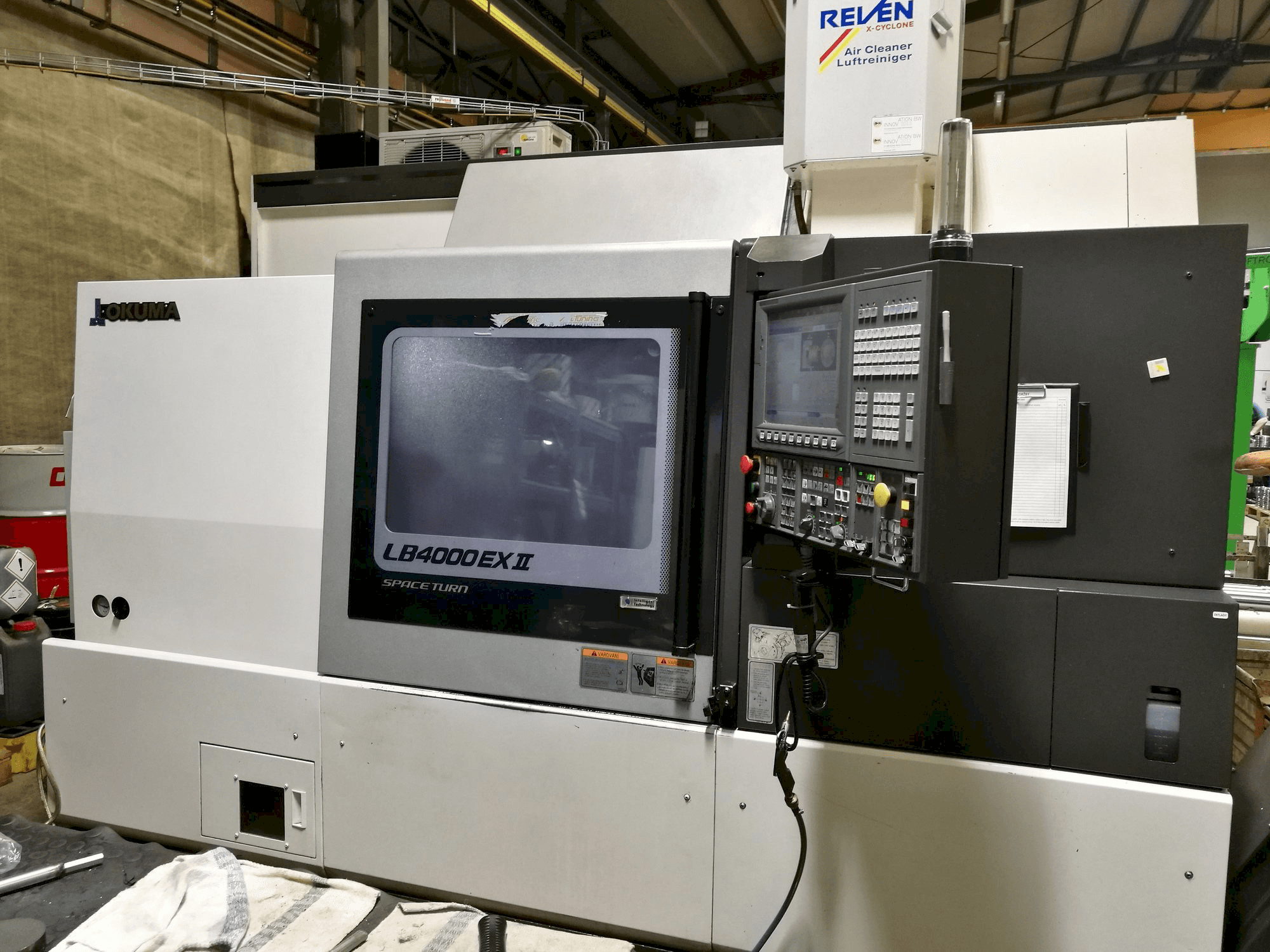 Front view of Okuma LB 4000 EX II MY 750 machine