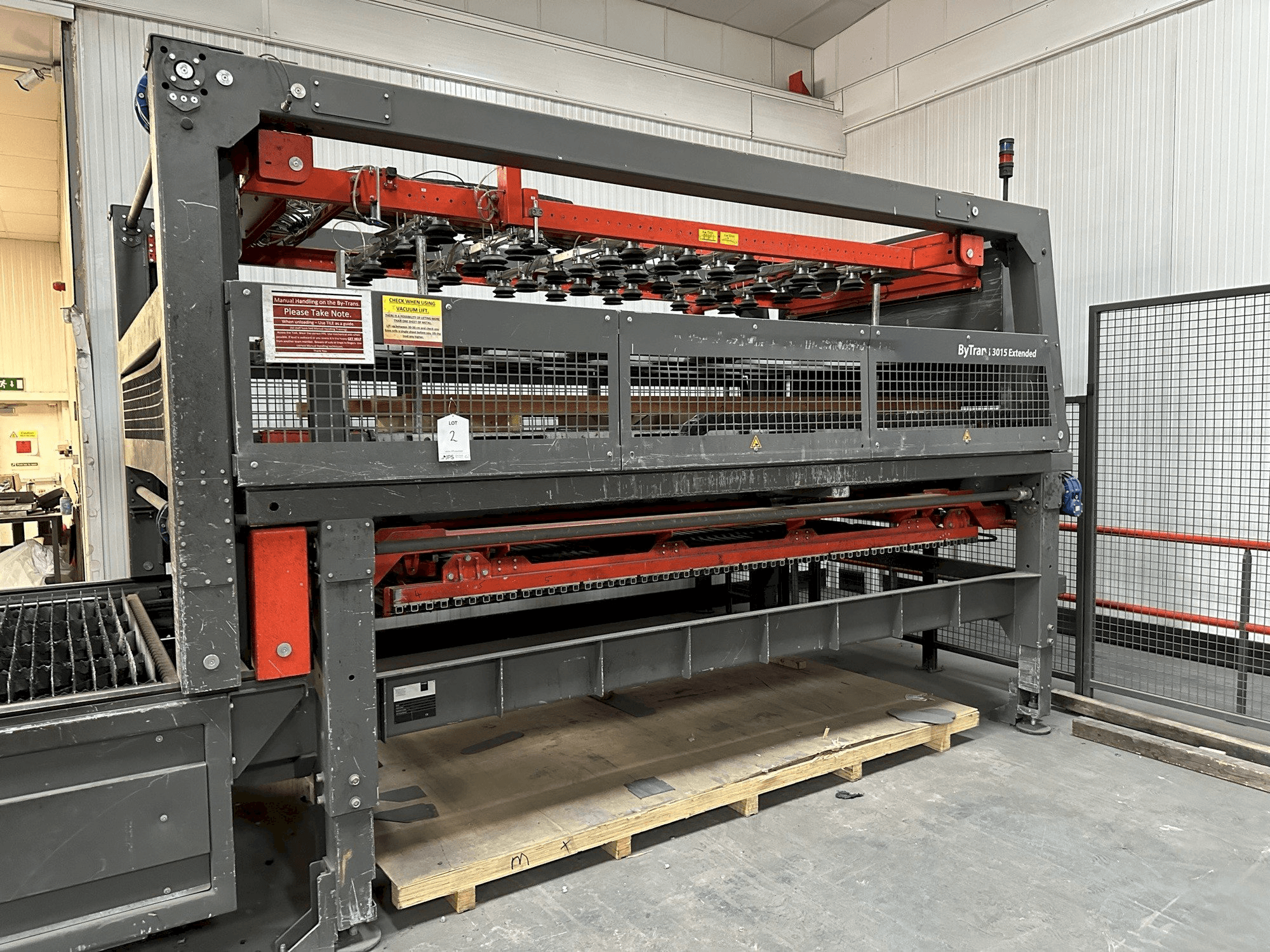 Front view of Bystronic By Trans 3015 Extended Automatic Loading machine