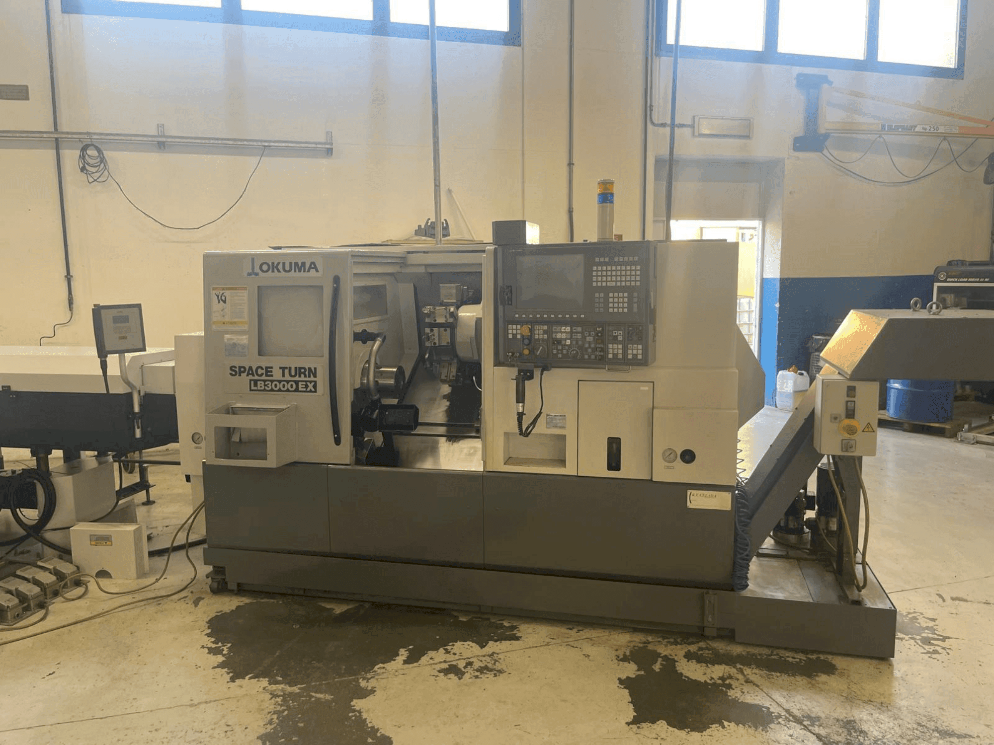 Front view of Okuma SPACE TURN LB 3000 EX machine