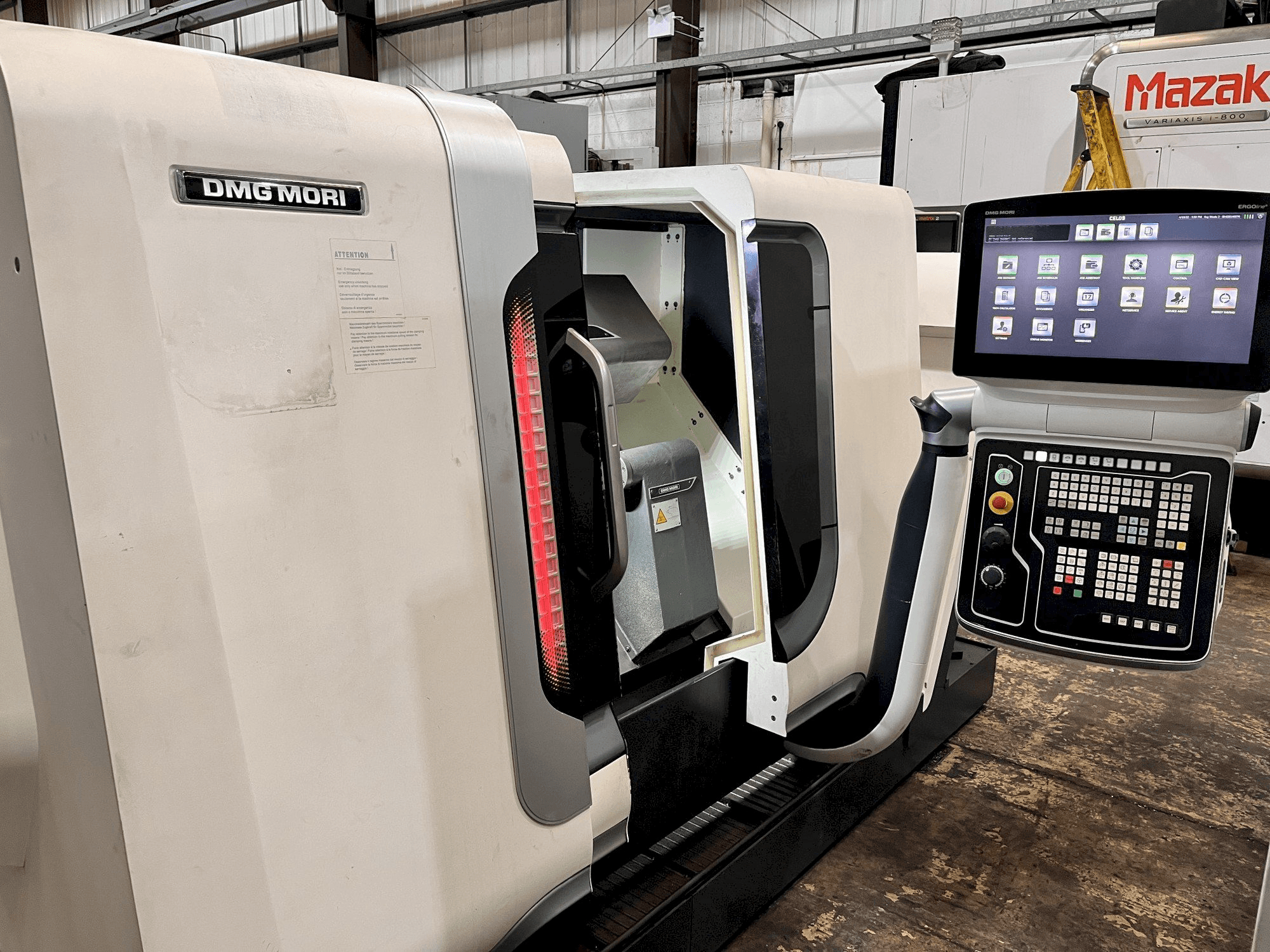 Front view of DMG CTX ALPHA 300 machine