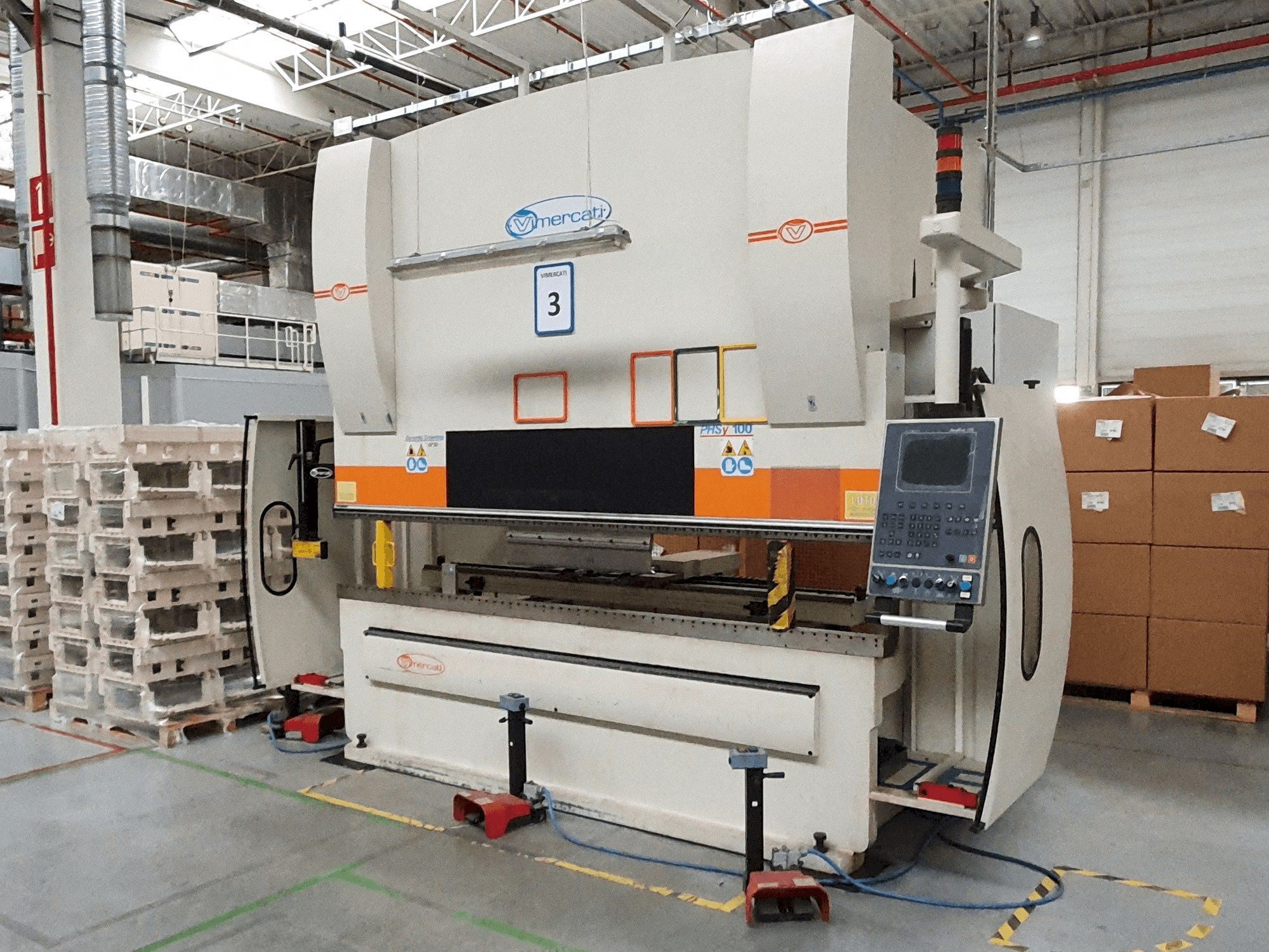 Front view of Vimercati PHSY 100x3050 machine