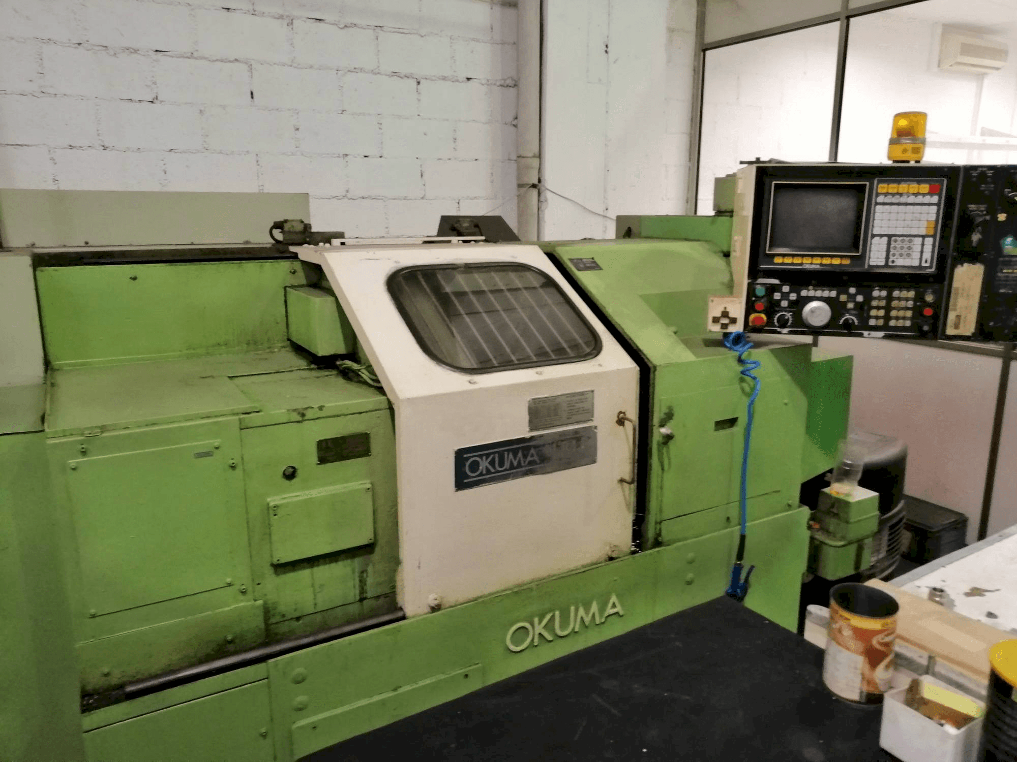 Front view of Okuma LB15 machine