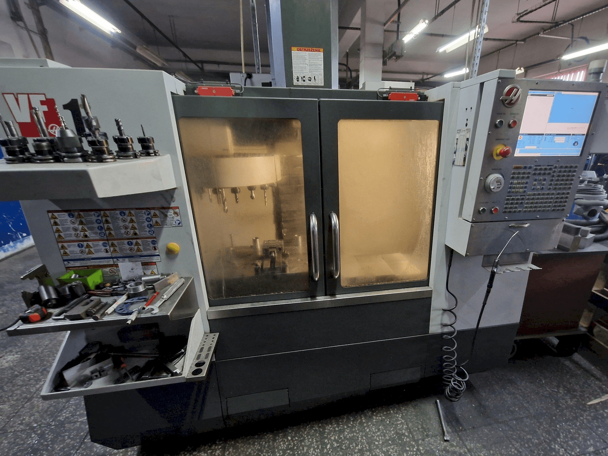 Front view of HAAS VF-1 machine