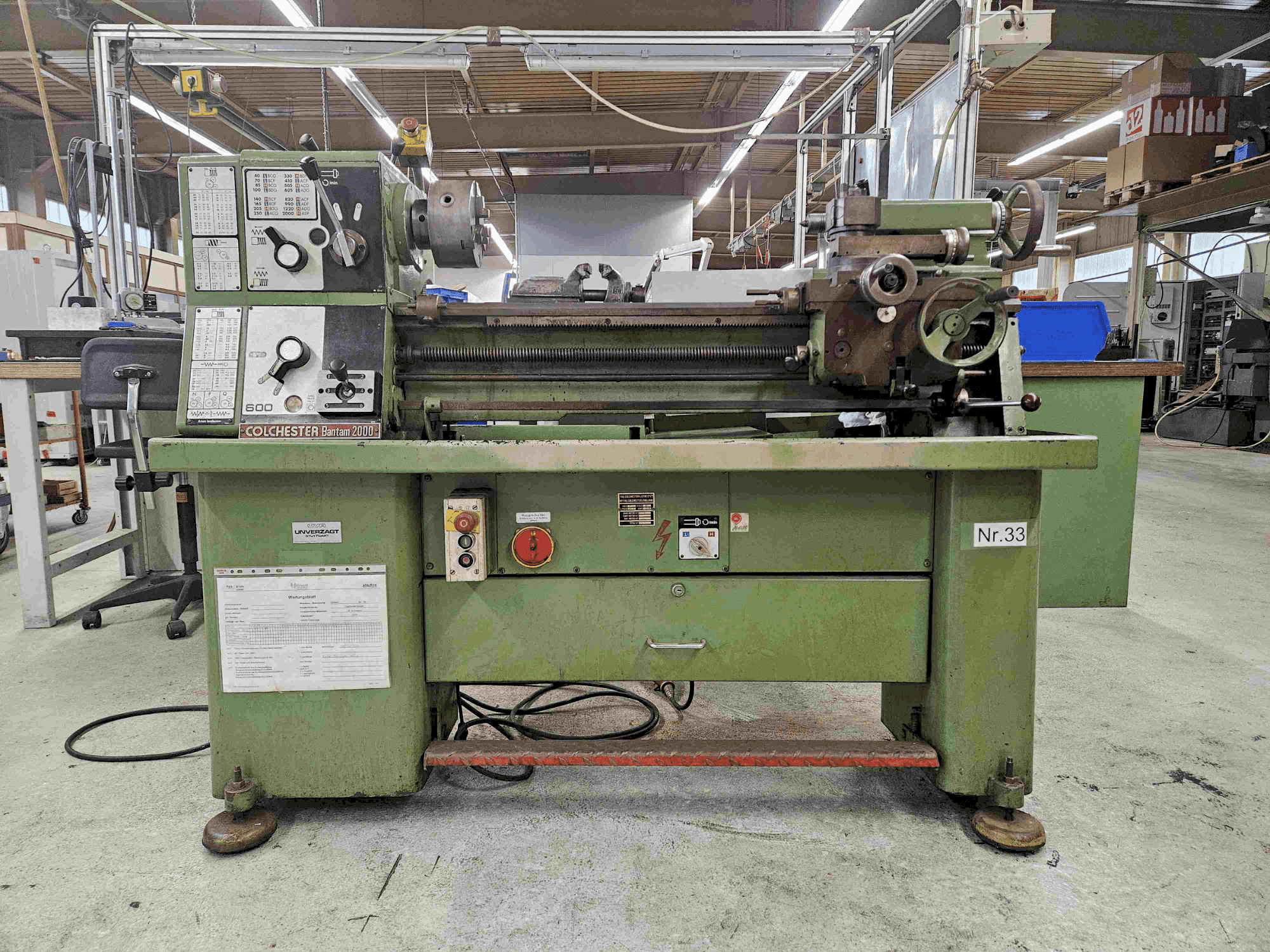 Front view of Colchester Bantam 2000 machine