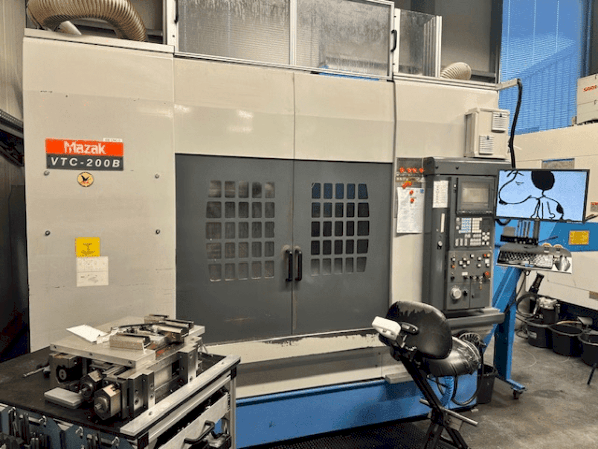 Front view of Mazak VTV-200B machine