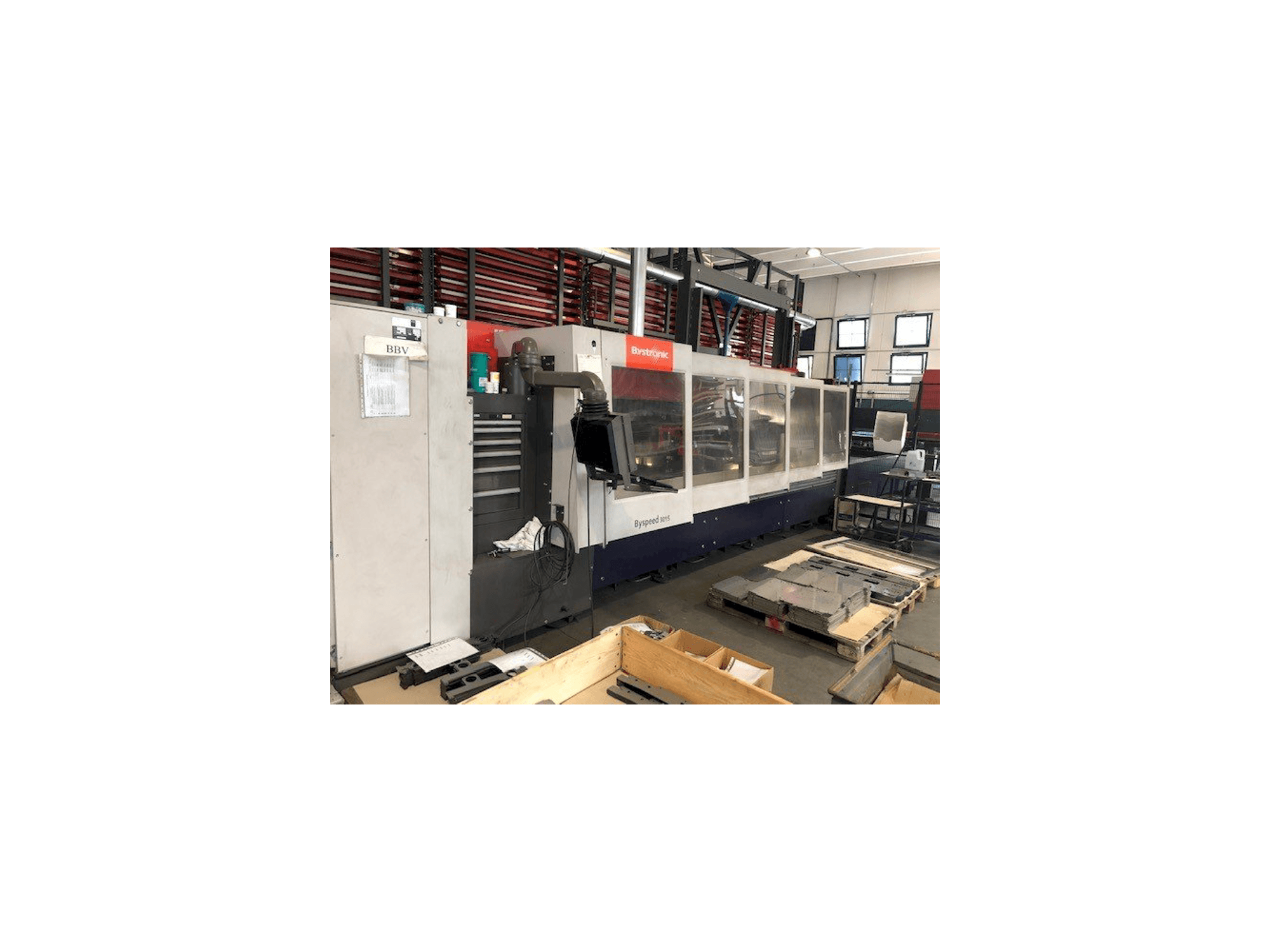 Left side view of Bystronic Byspeed 3015 machine