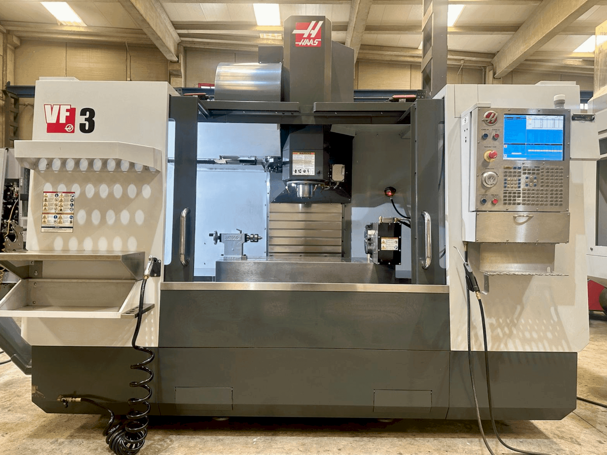 Front view of HAAS VF-3 machine