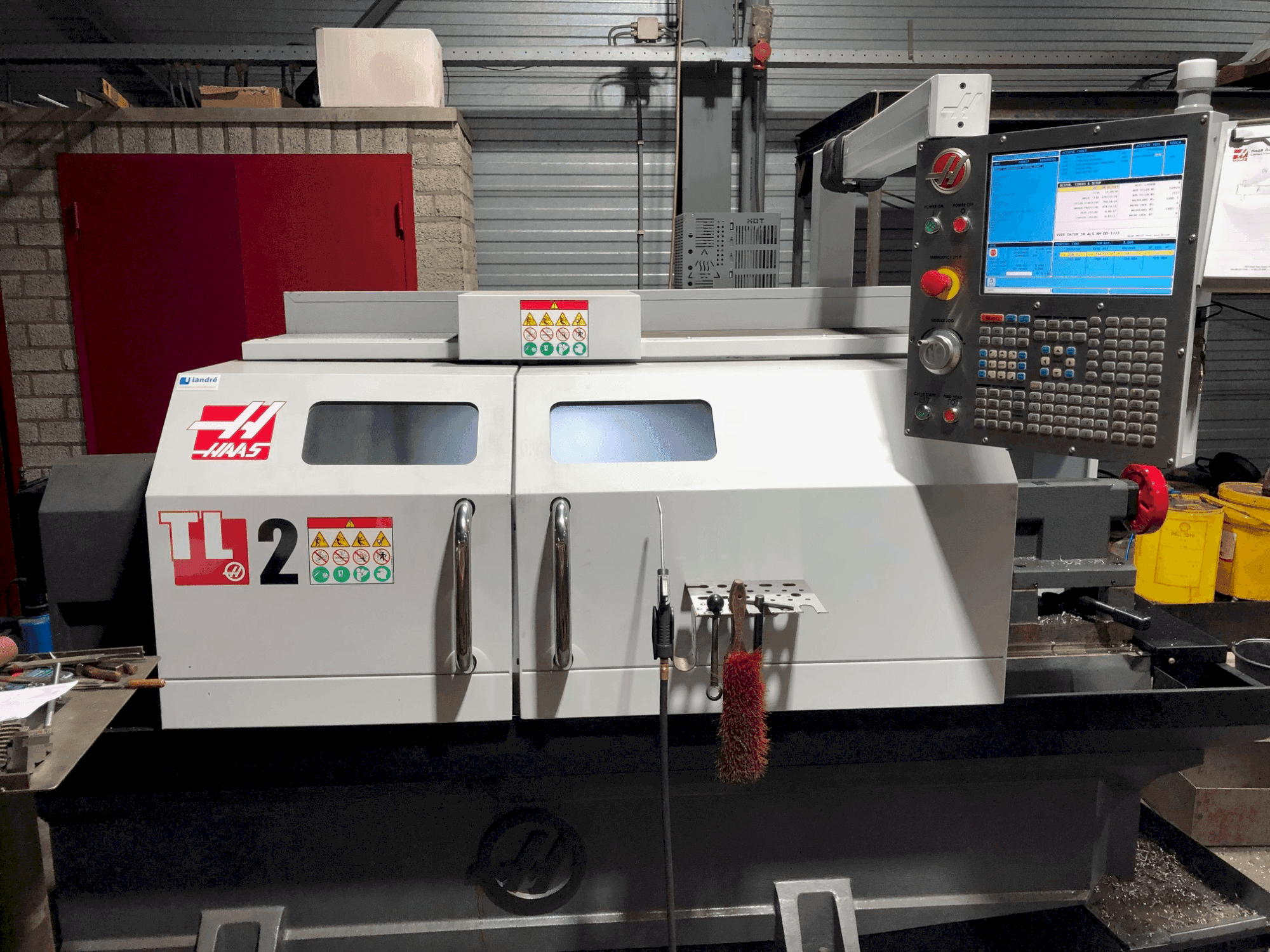 Front view of HAAS TL-2 machine