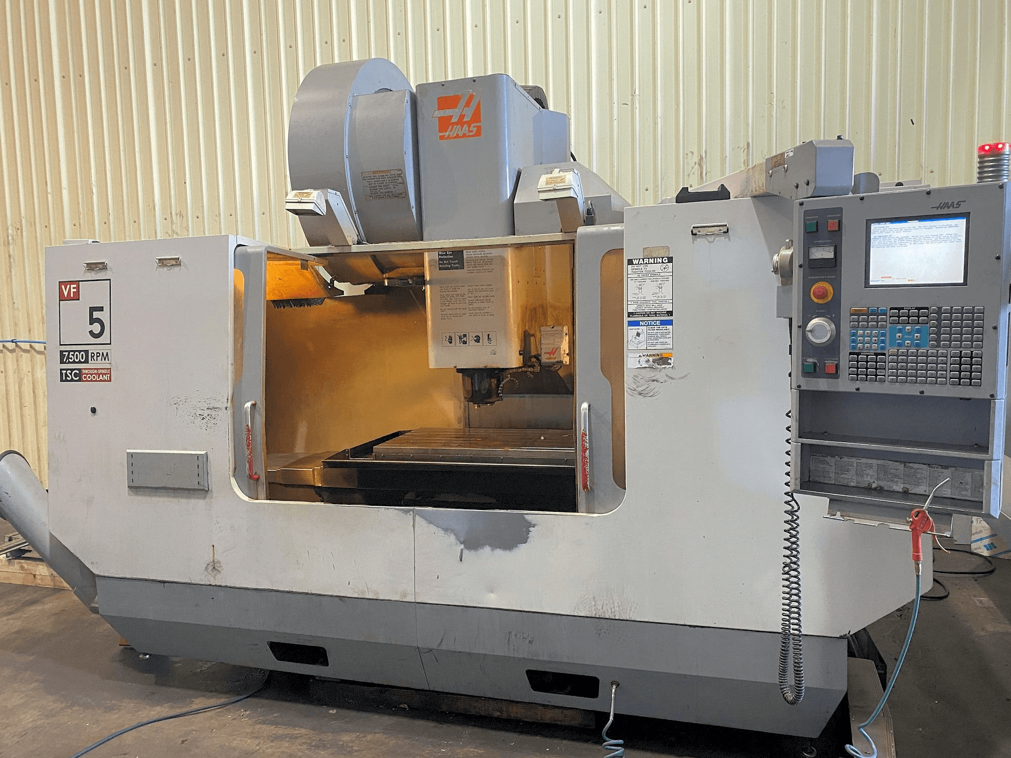 Front view of HAAS VF-5/50HE machine