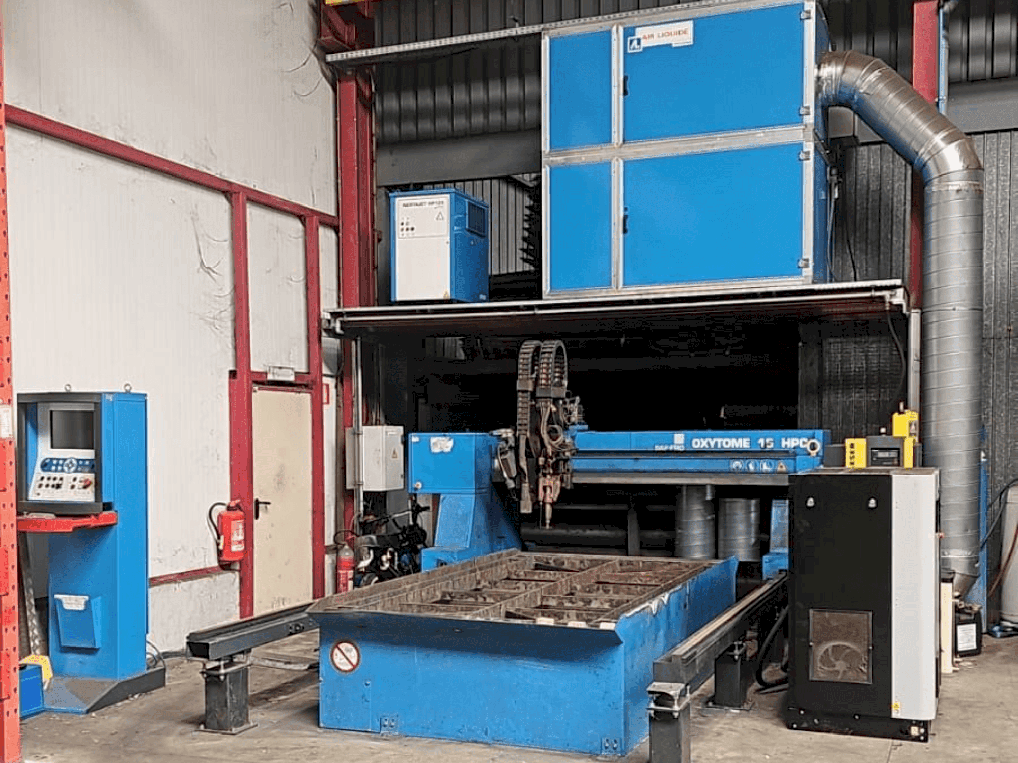 Front view of SAF Oxytome 15 HPC machine