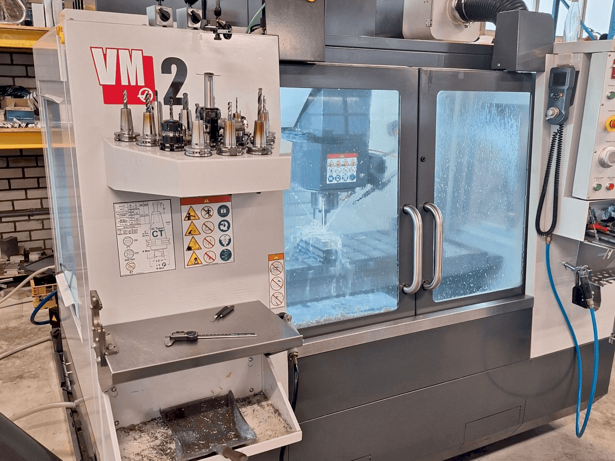 Front view of HAAS VM-2 machine