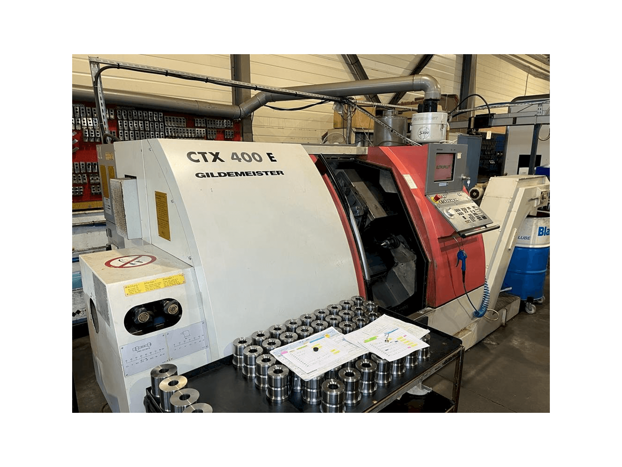 Front view of Gildemeister CTX 400 E machine