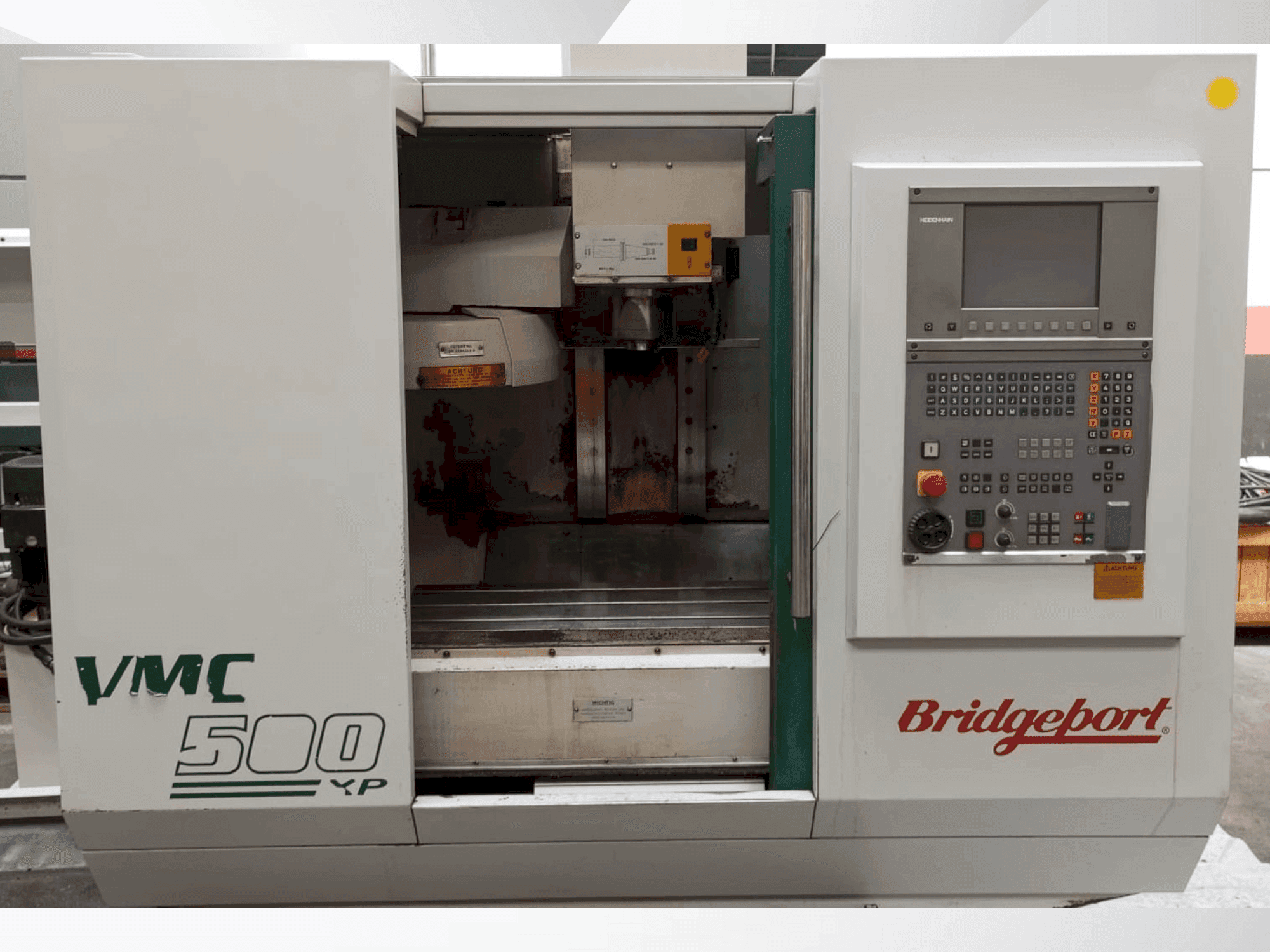 Front view of Bridgeport VMC 500 XP machine