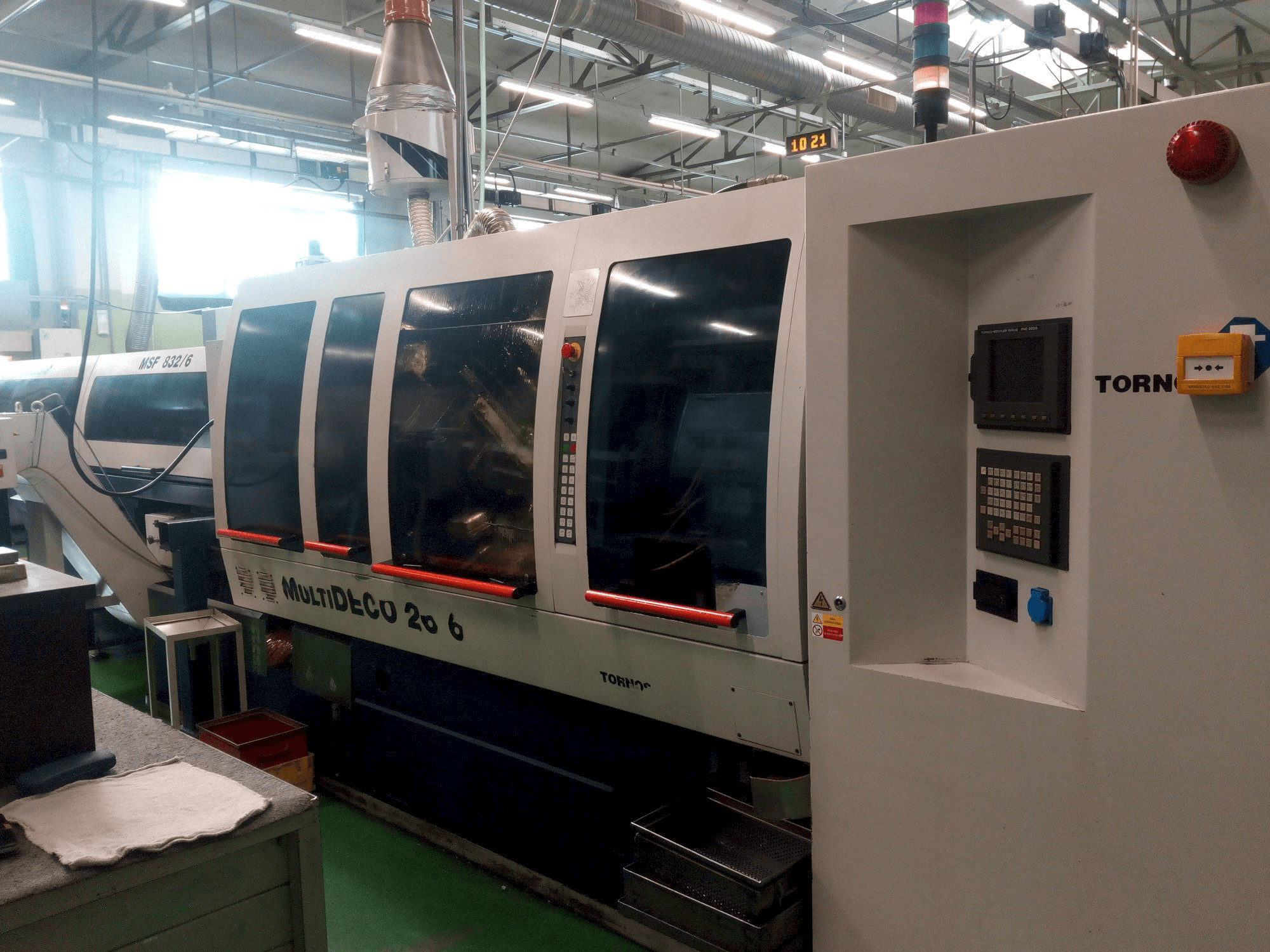 Front view of Tornos Multideco 26/6 machine