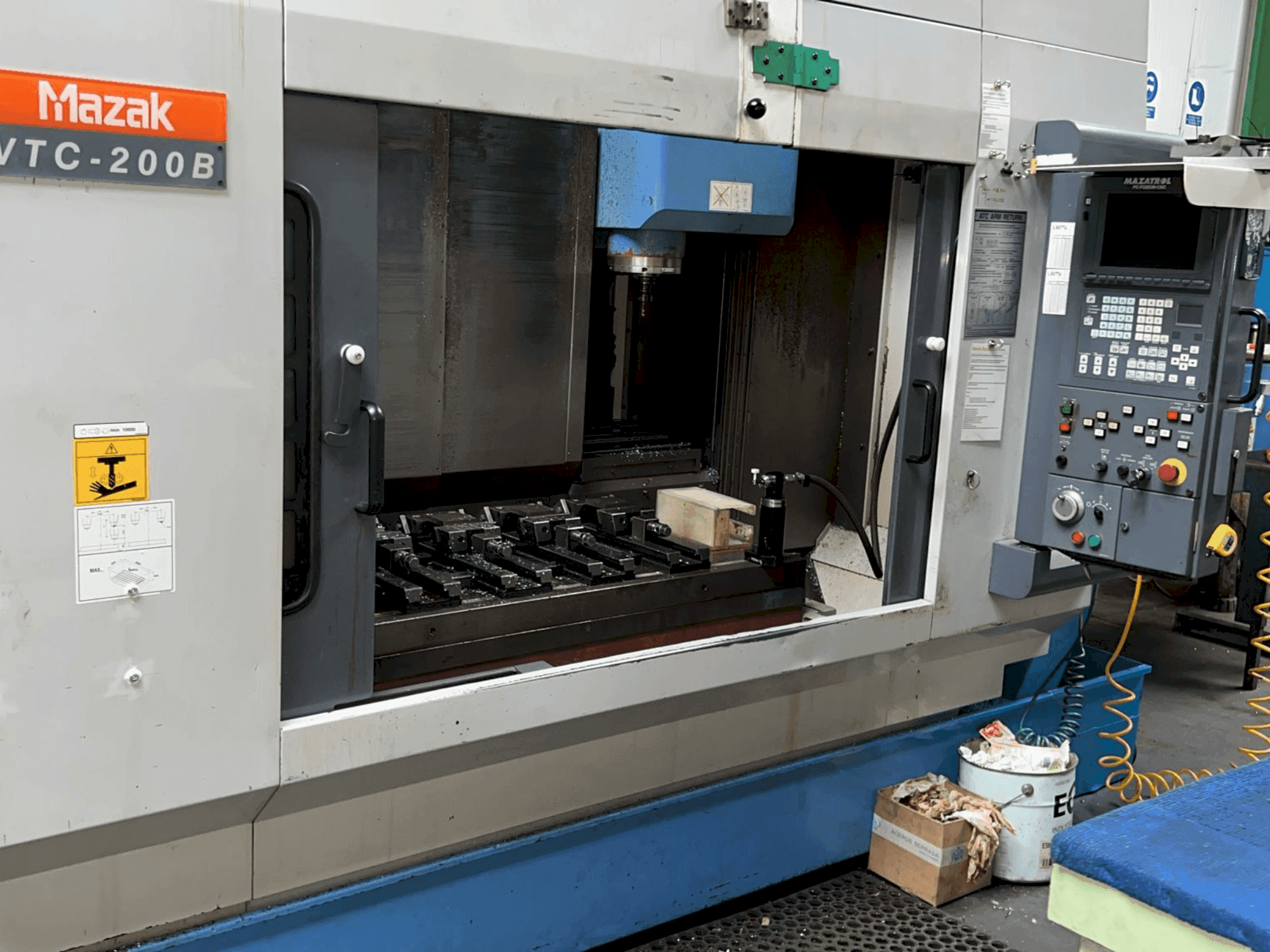 Front view of Mazak VTC 200B machine