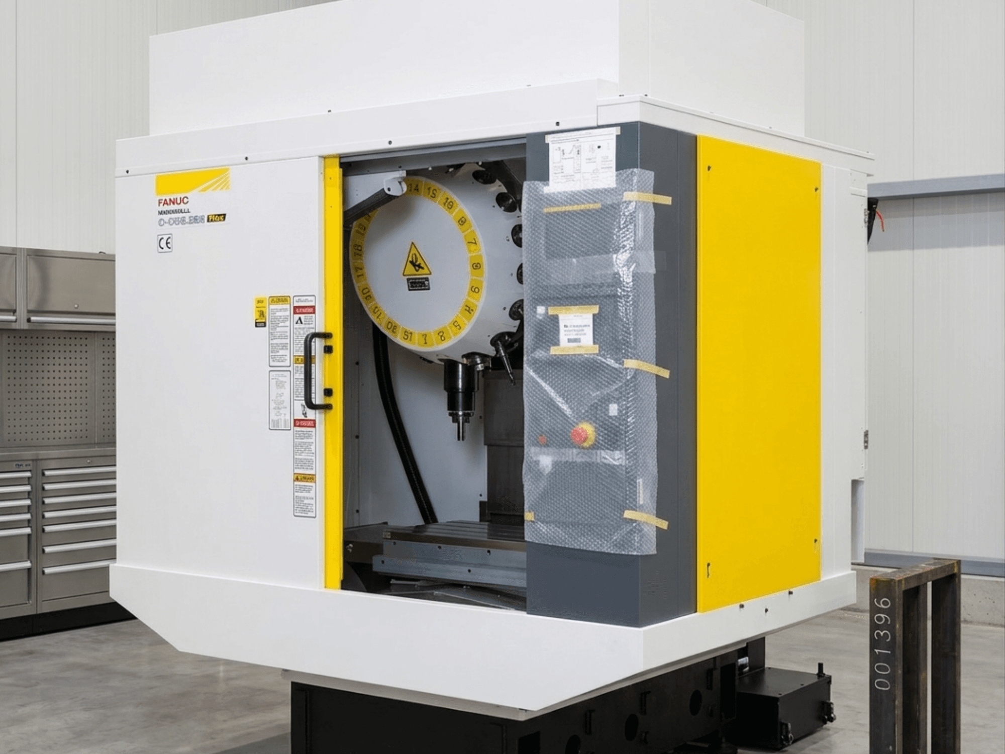 FANUC Robodrill D21MIB 5ADV Plus vertical machining center, front view showing control panel and spindle area.
