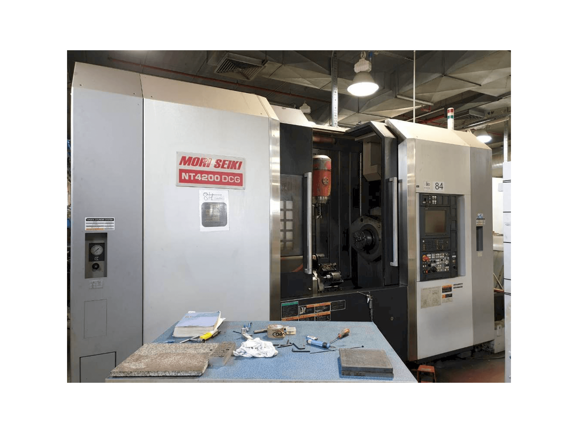 Front view of MORI SEIKI NT4200 DCG machine