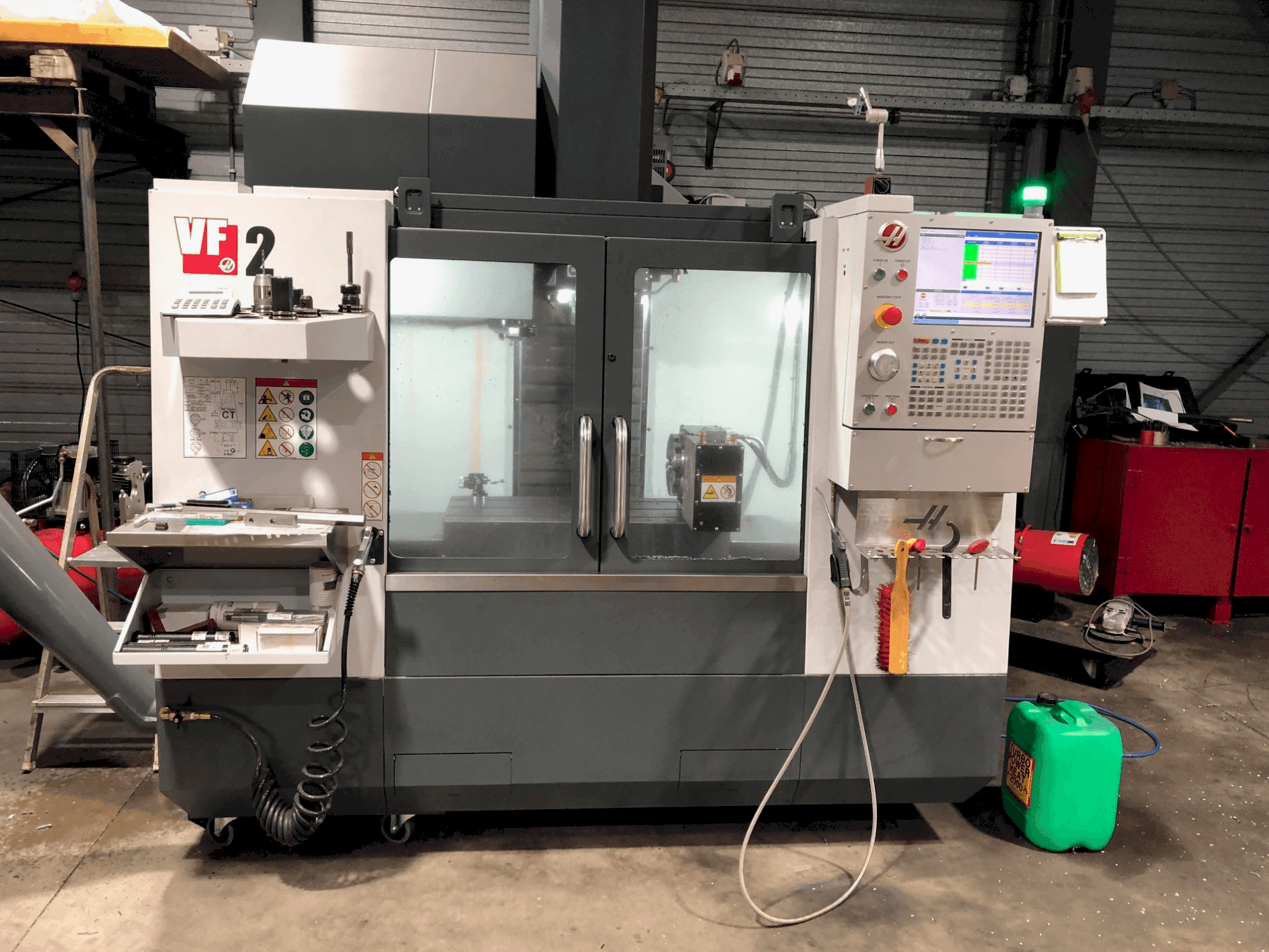 Front view of HAAS VF-2 machine