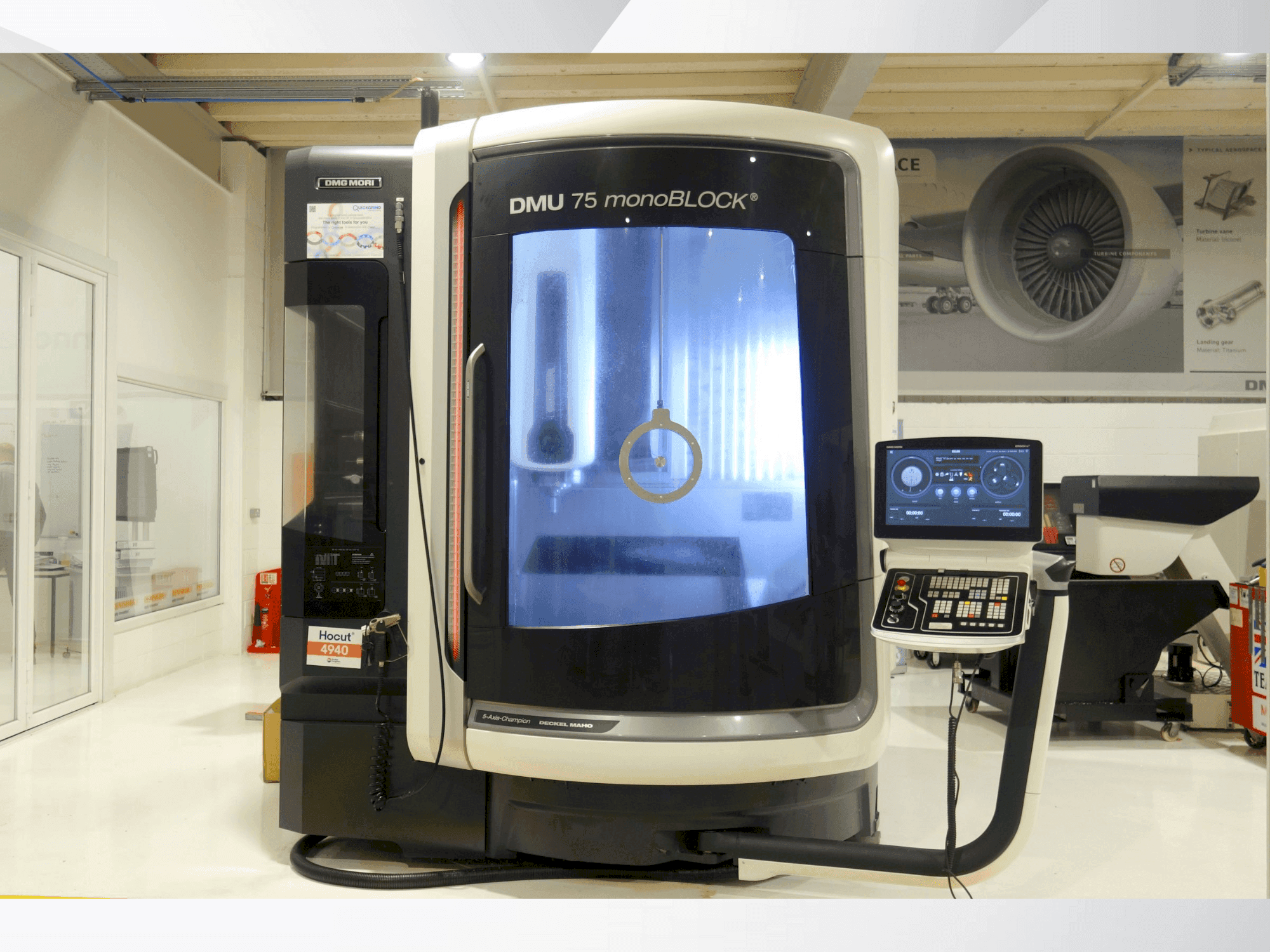 Front view of DMG MORI DMU 75 Monoblock machine