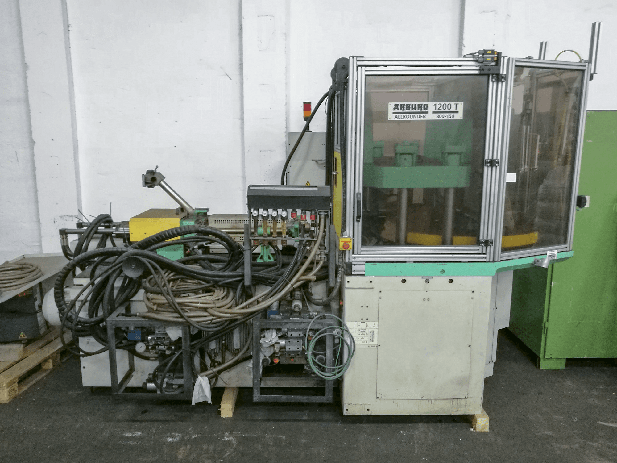 Front view of Arburg 1200TS 800-150 machine