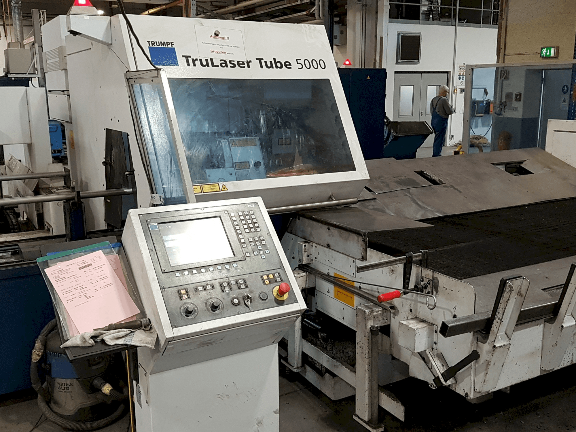 Front view of Trumpf TruLaser Tube 5000 machine