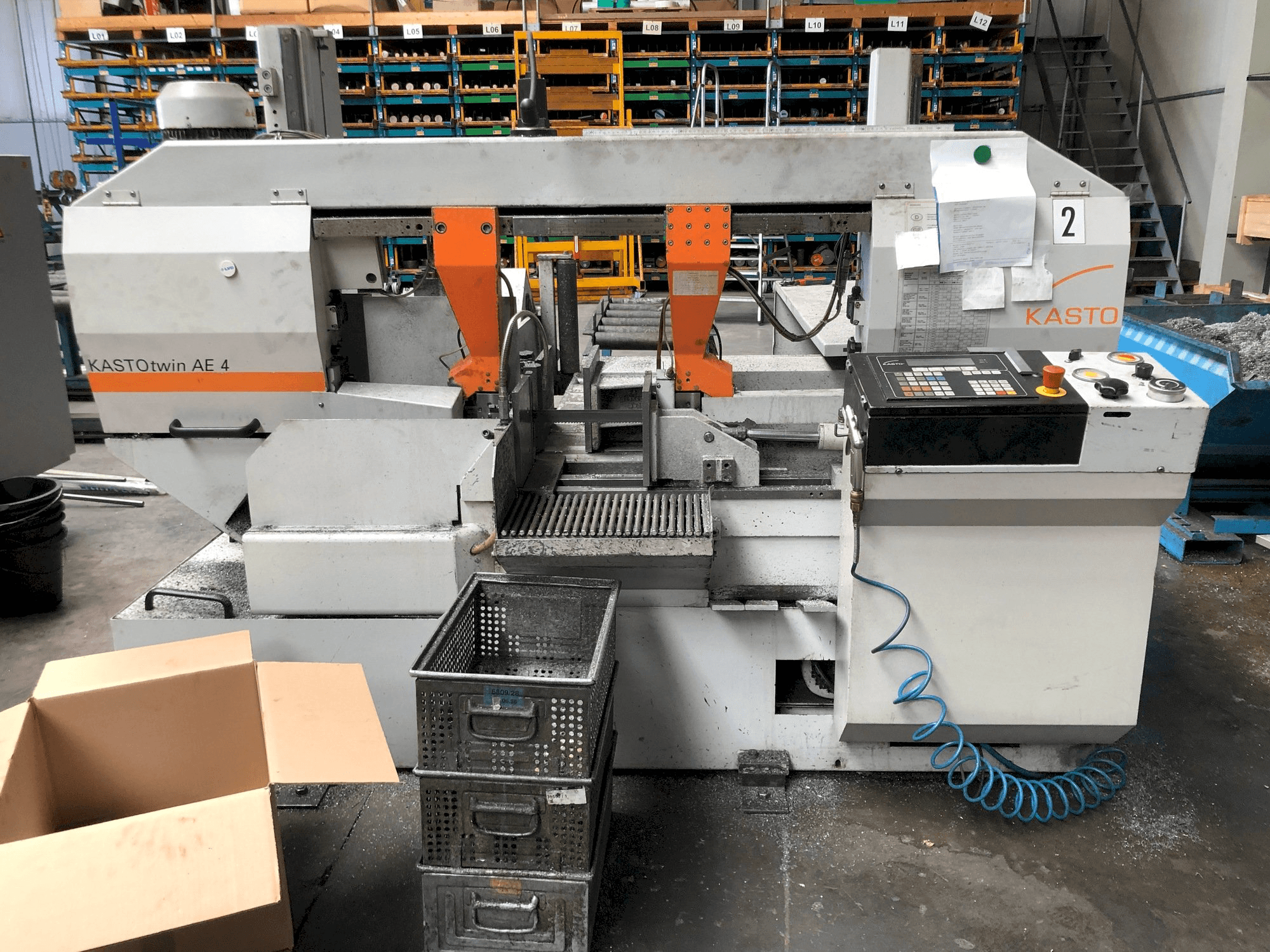 Front view of KASTO twin AE 4 machine