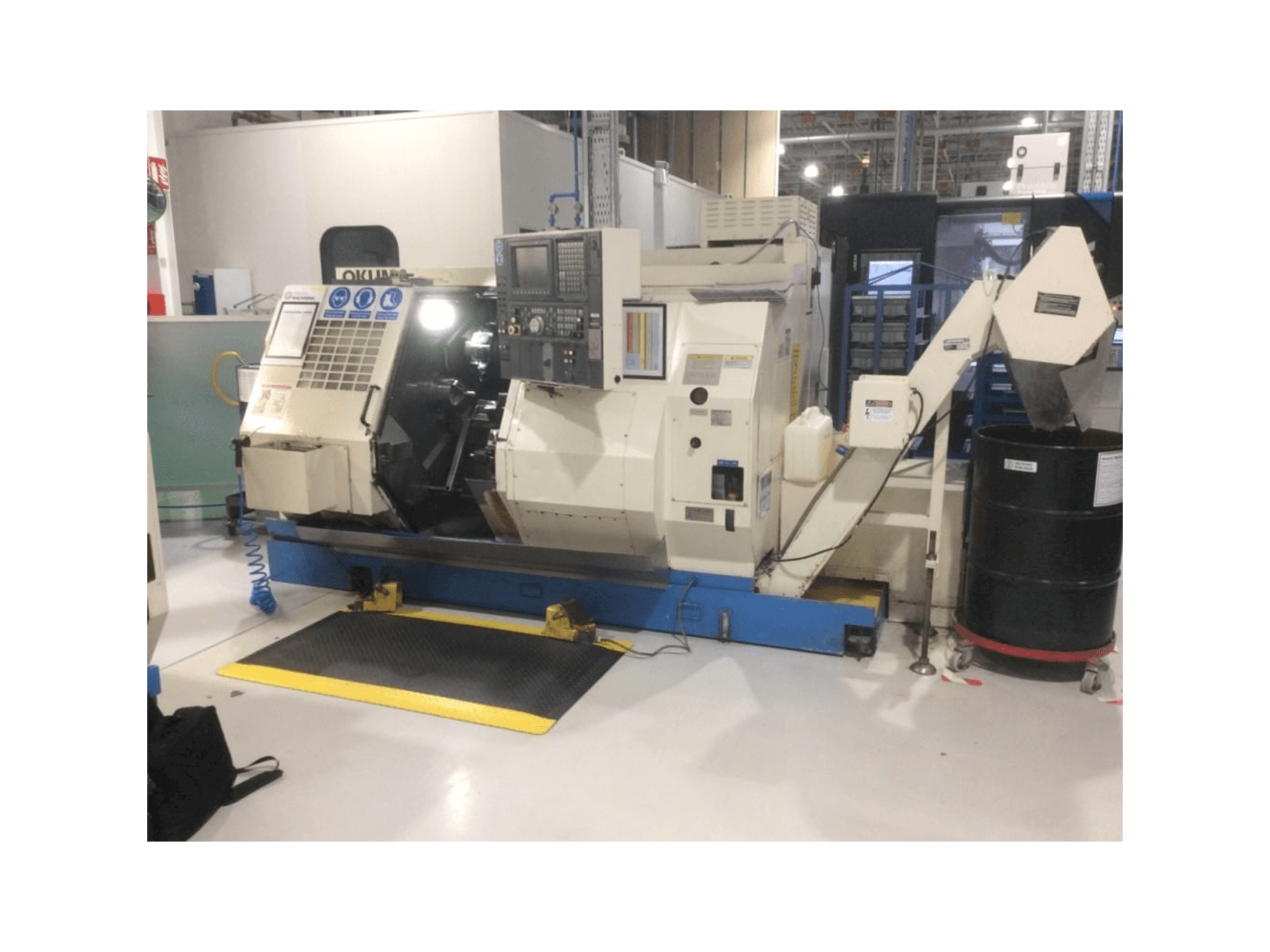 Front view of Okuma LT 10 machine
