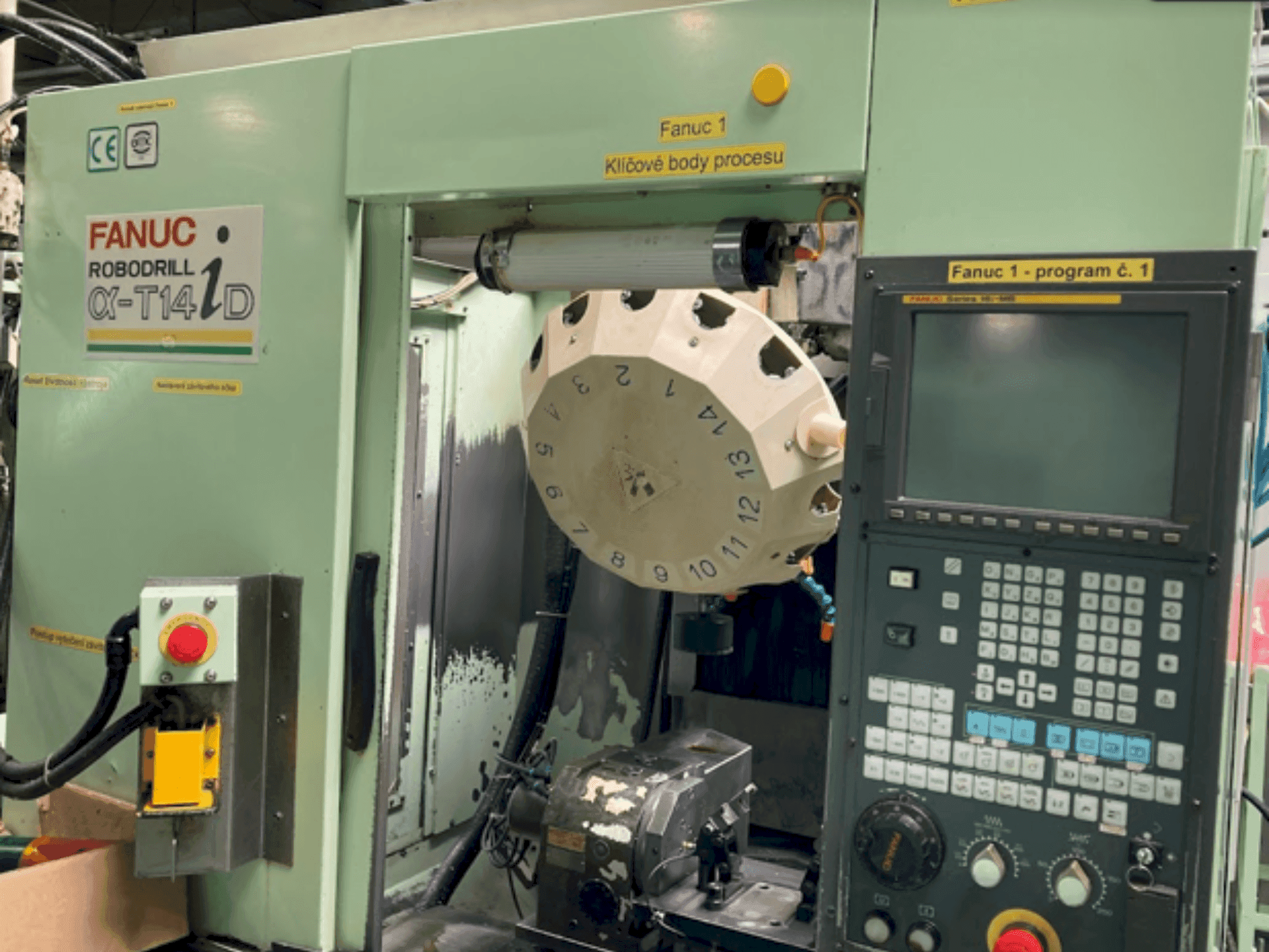 Front view of FANUC Robodrill Alpha-T14 iD machine
