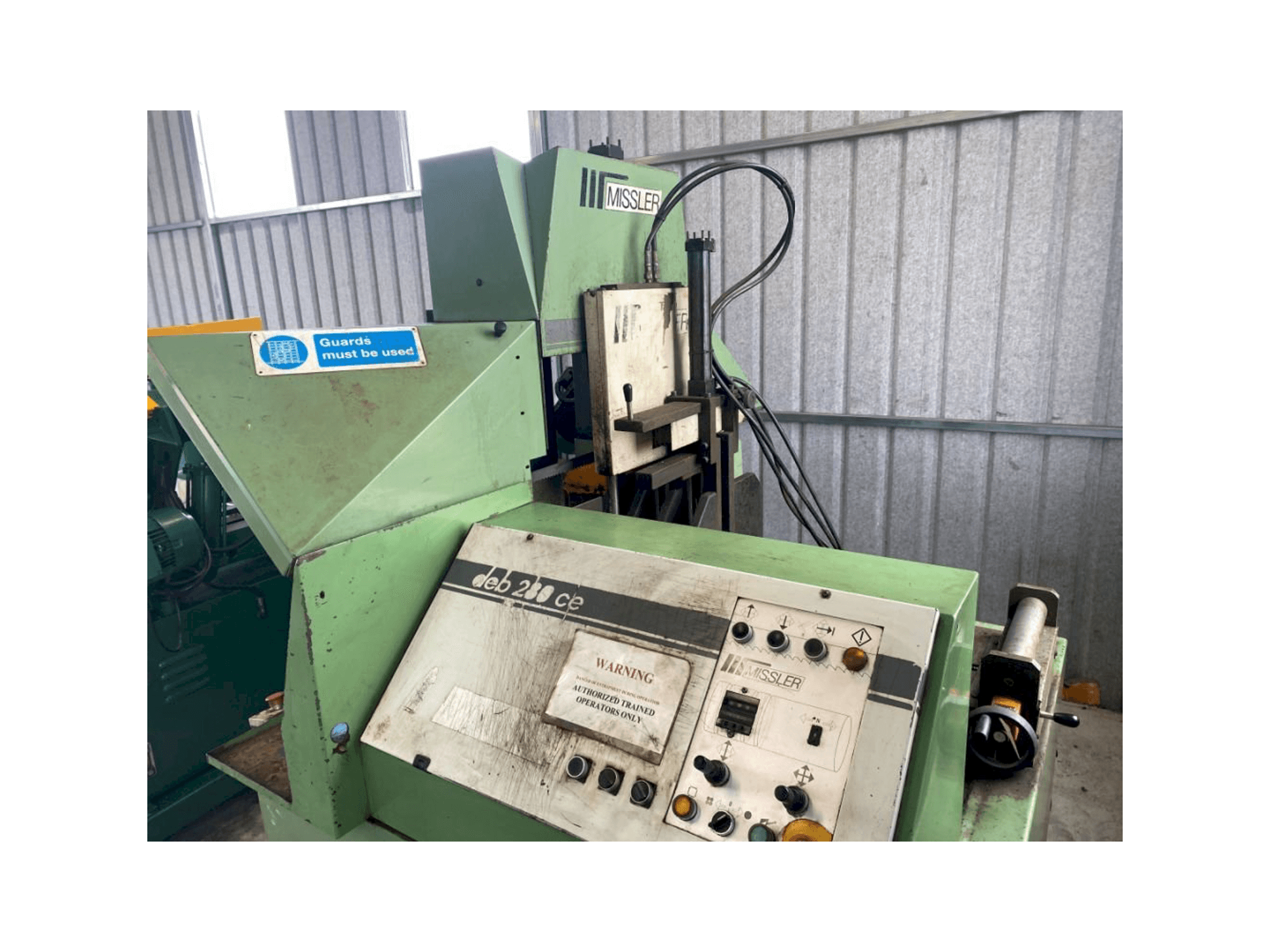 Front view of Missler Compucut DEB 280CE machine