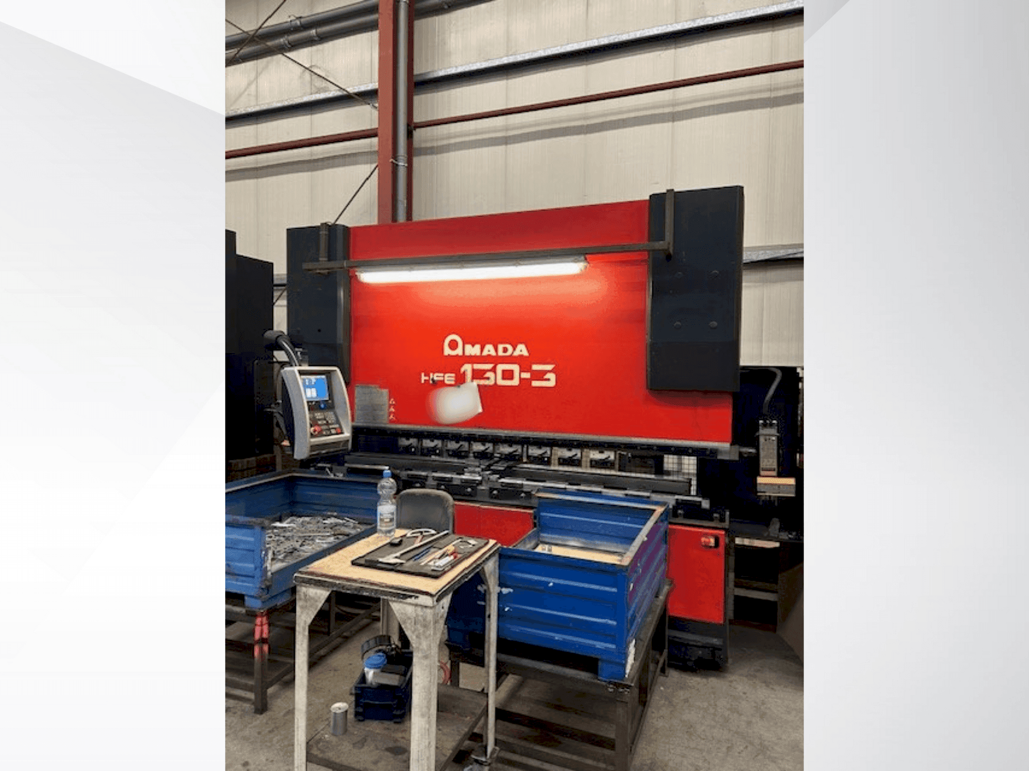 Front view of AMADA HFE 130-3 machine
