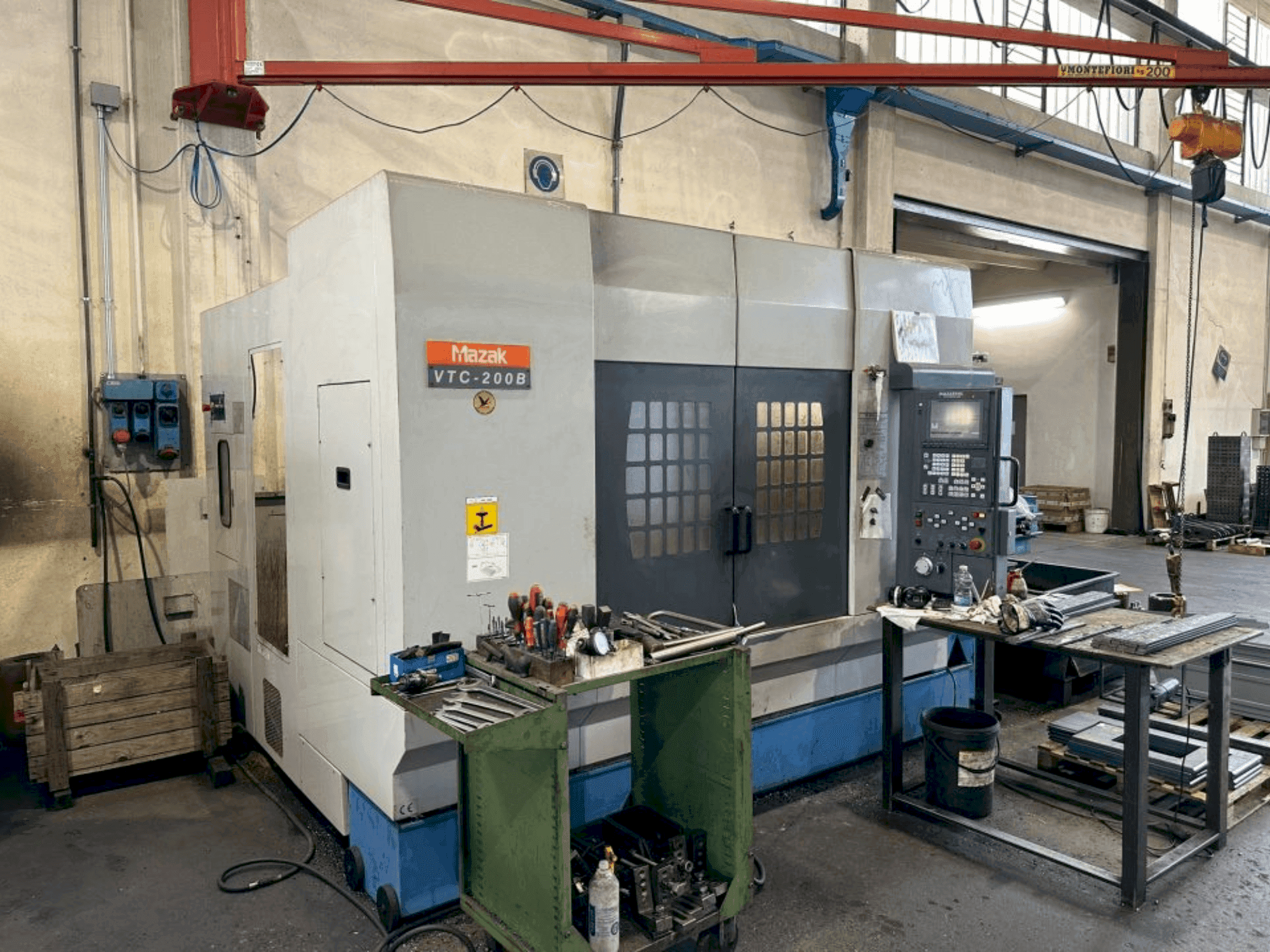 Front view of Mazak VTC 200B machine